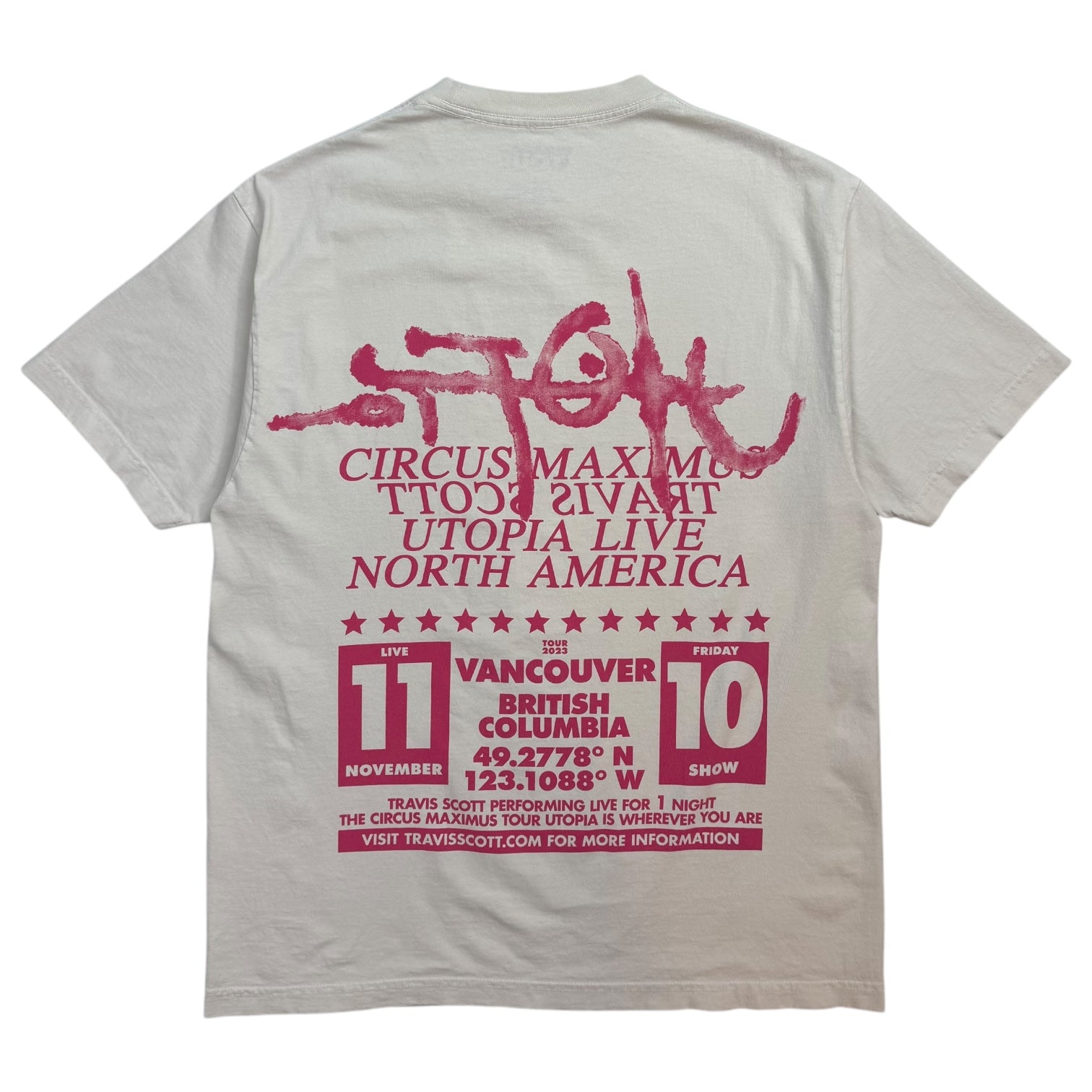 Travis Scott Circus Maximus Tour Tee White