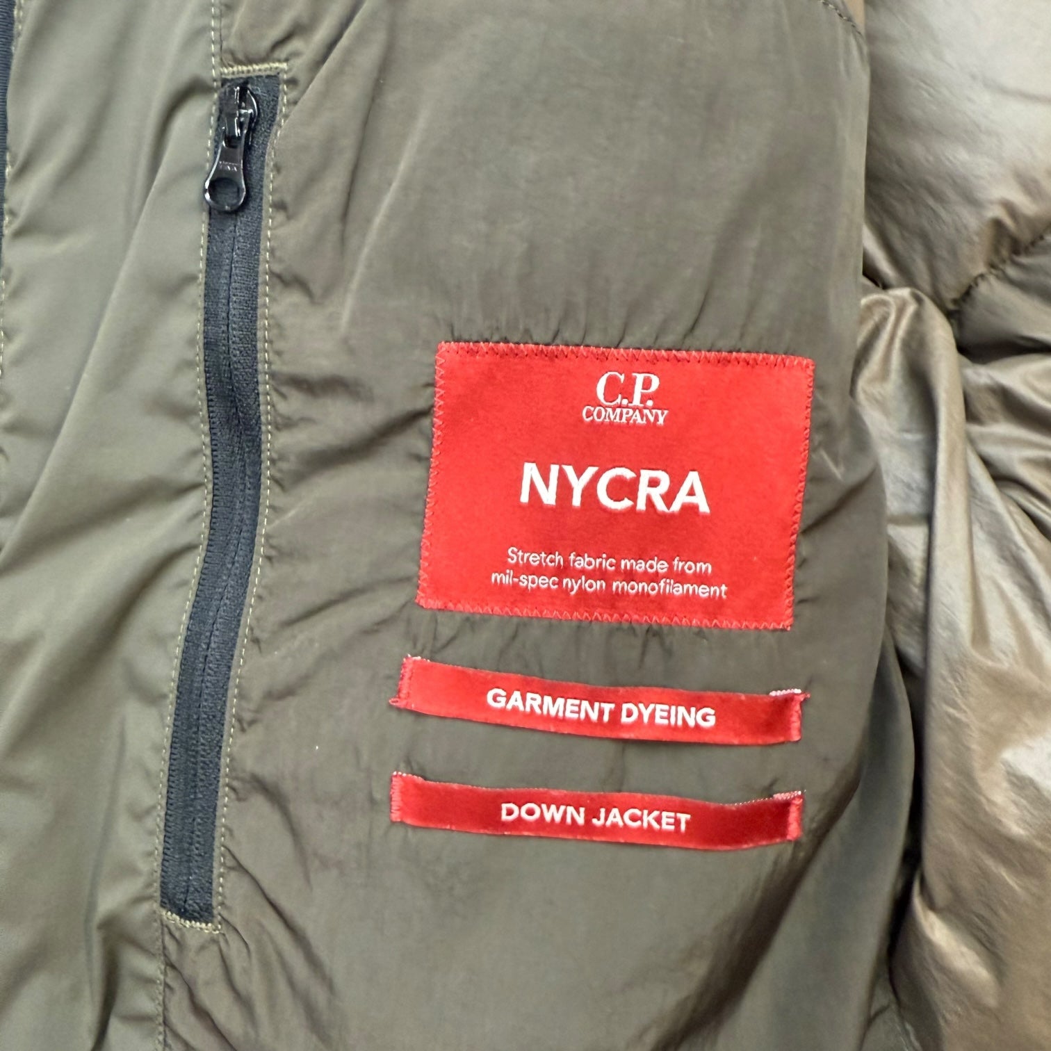 C.P. Company Down Jacket Garment Dyed Green