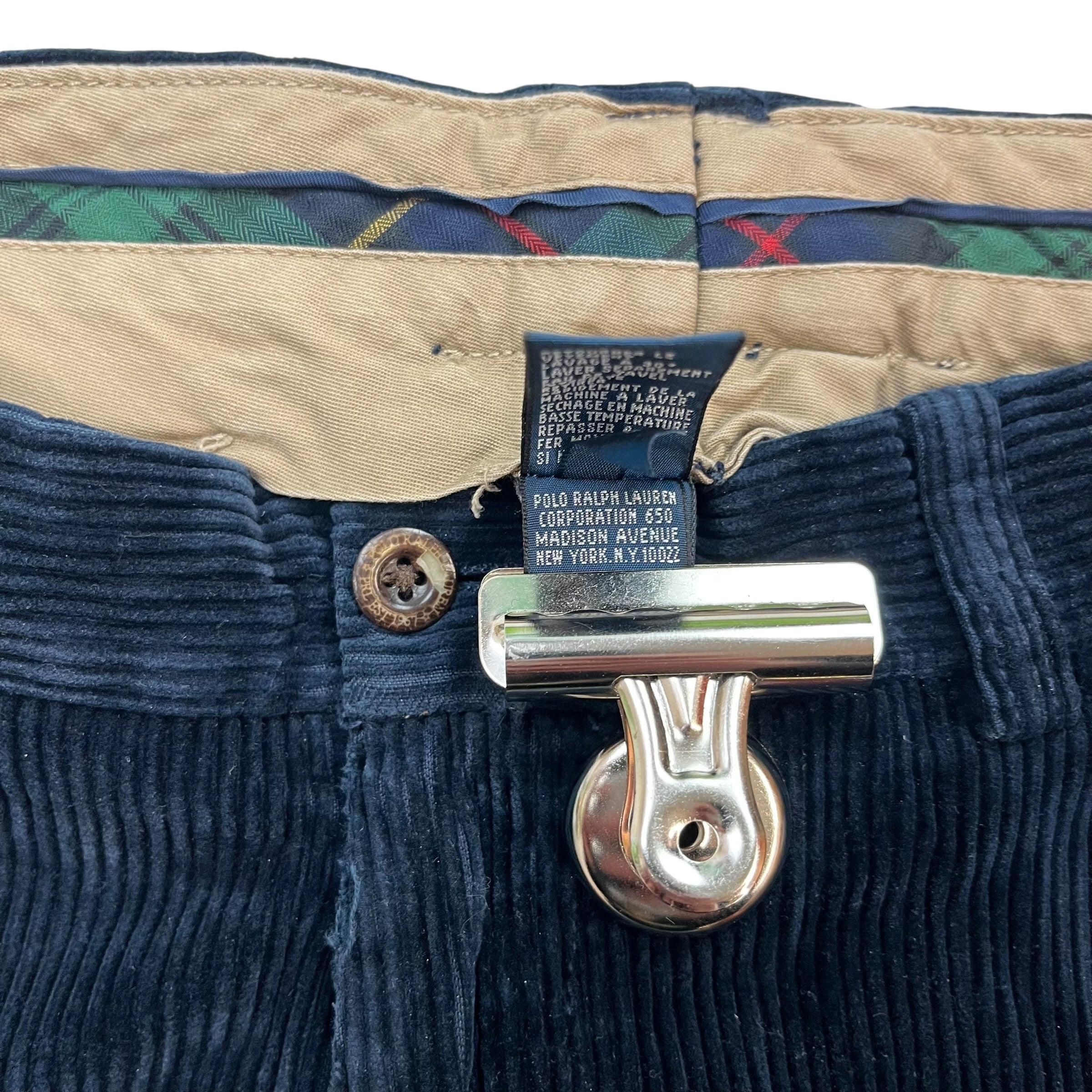 Vintage Ralph Lauren Polo Preston Corduroy Pants Navy Blue