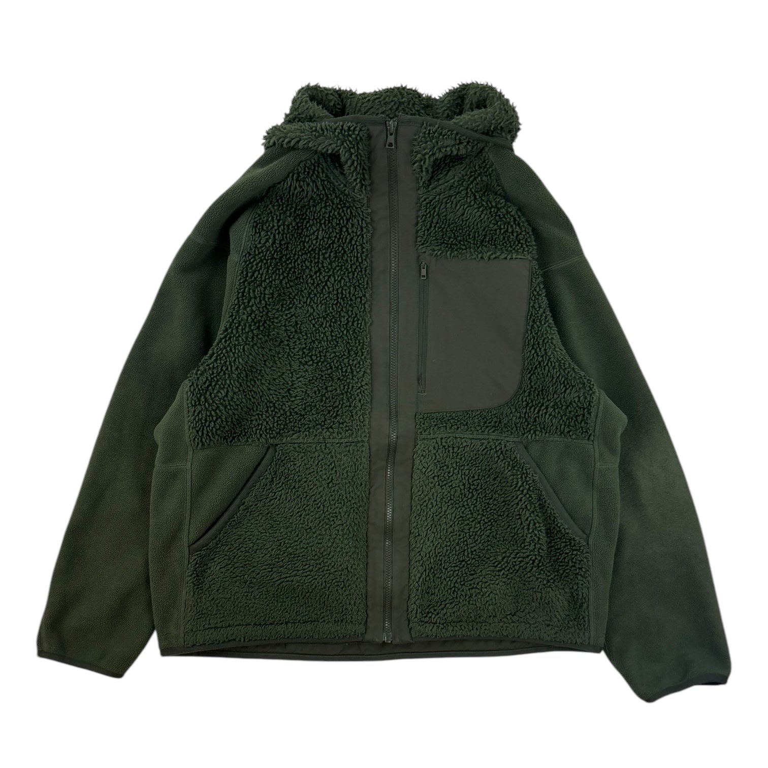 Uniqlo x White Mountaineering Fleece Full-Zip LS Hoodie Dark Green