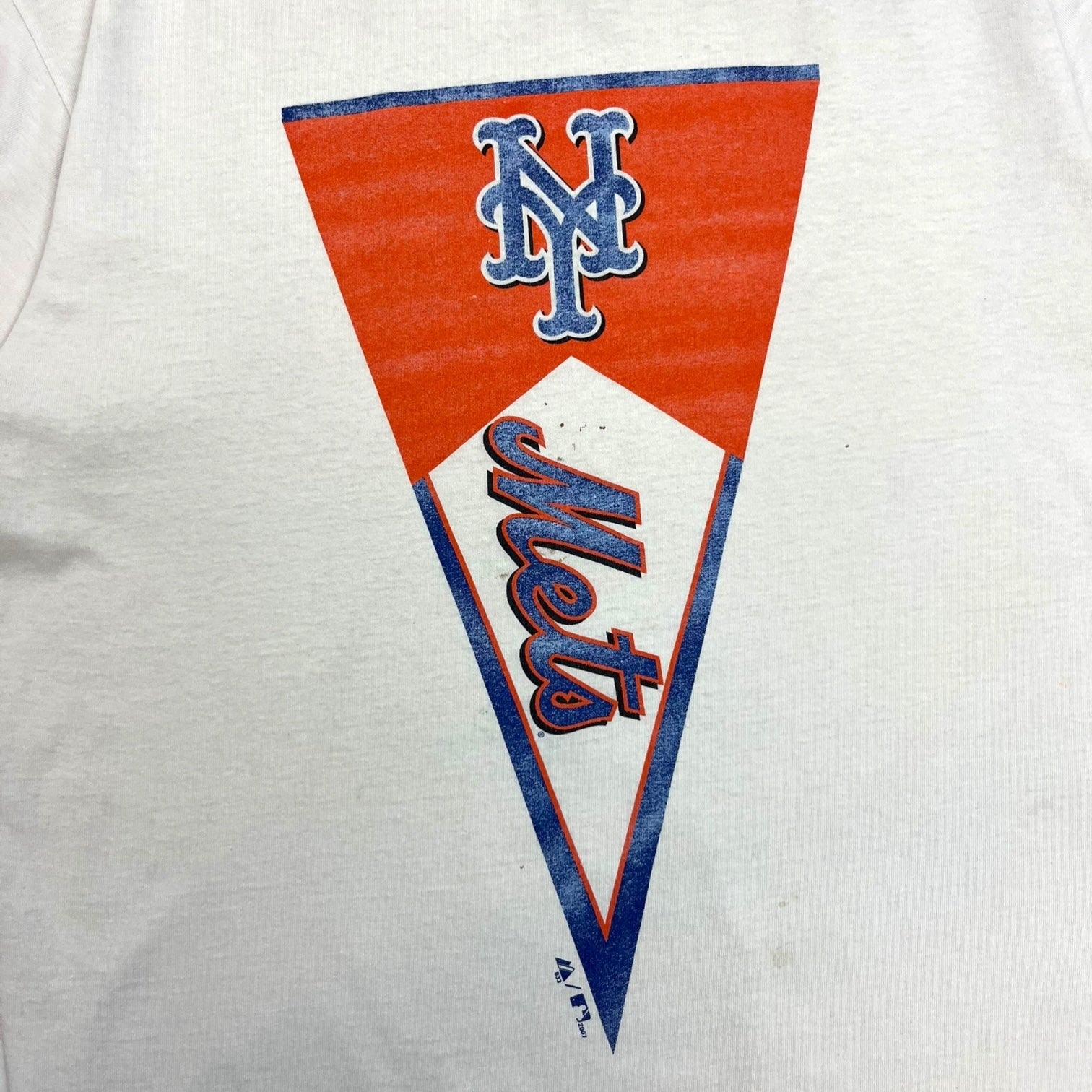 Vintage New York Mets Ringer Tee White/Blue