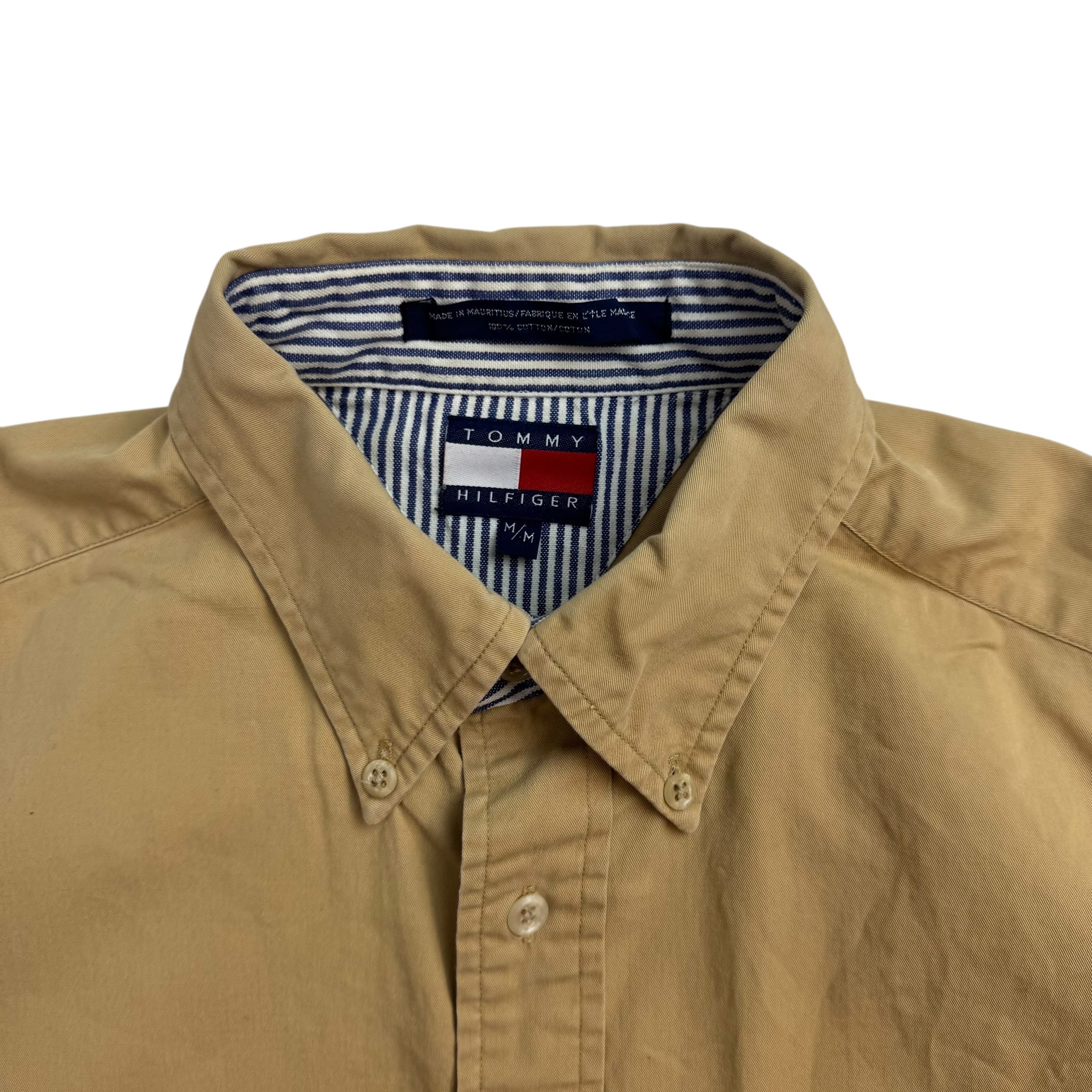 Vintage Tommy Hilfiger Button Up Shirt Tan