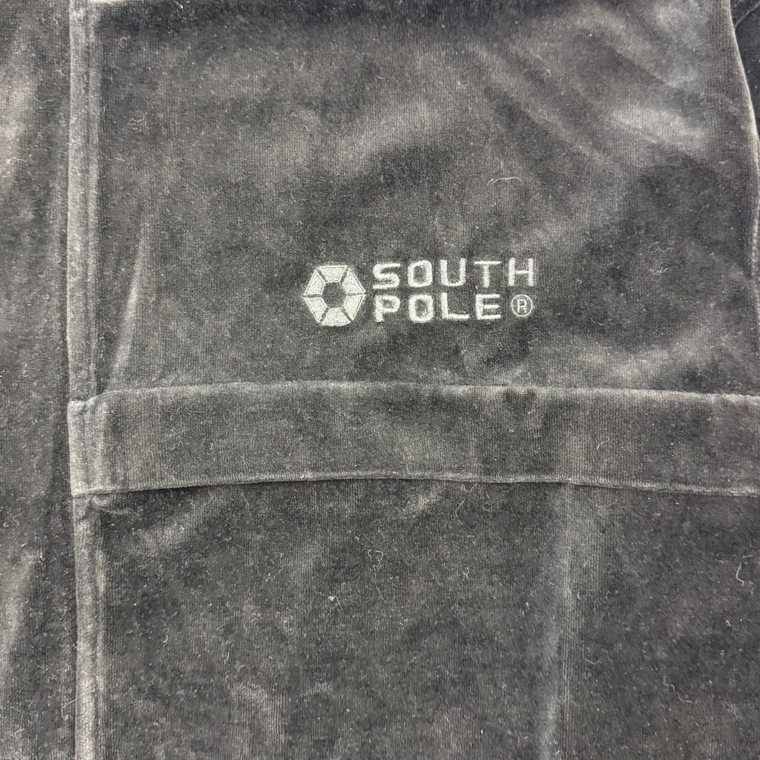 Vintage Y2K SouthPole Velour Track Jacket Black