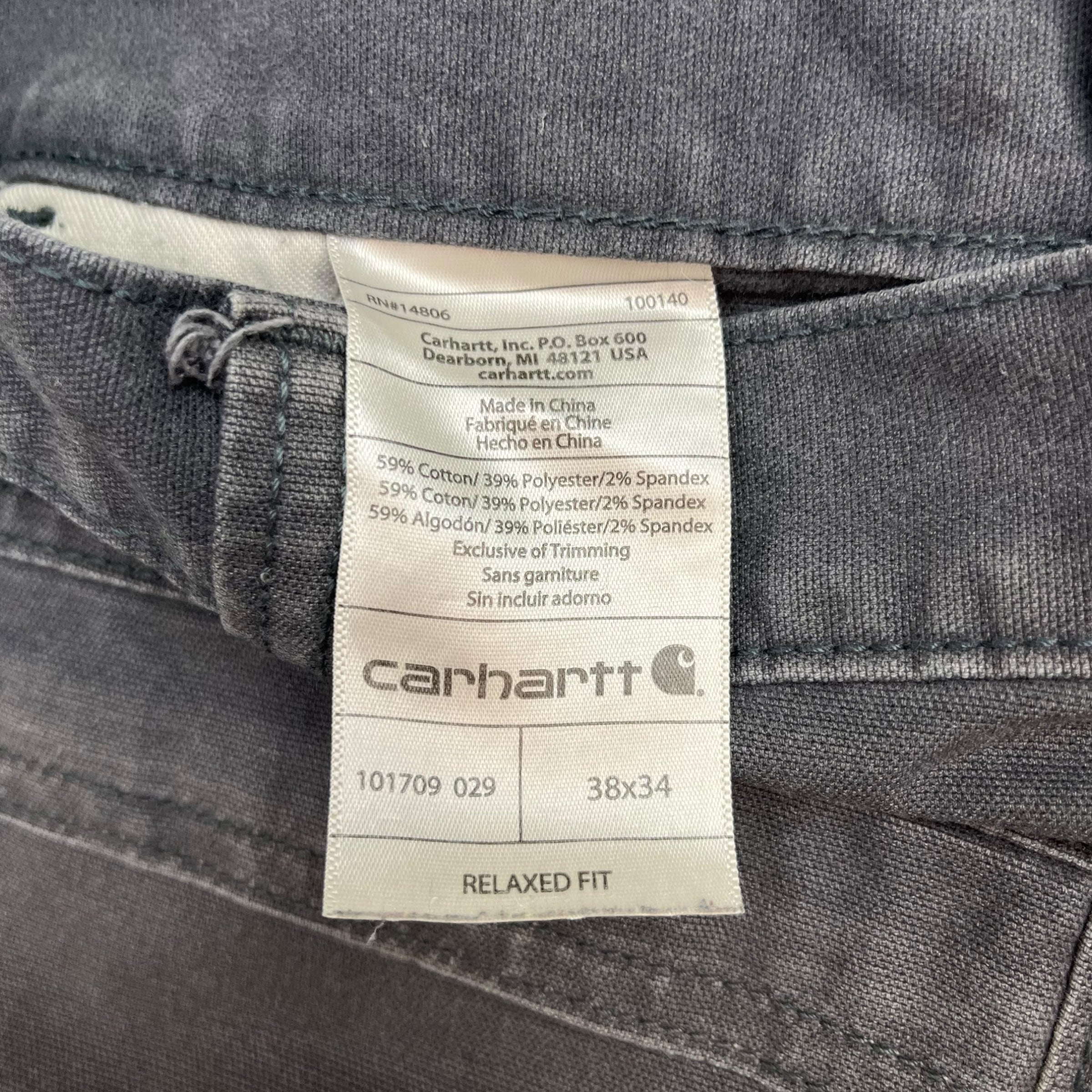 Vintage Carhartt Dungaree Pants Dark Grey