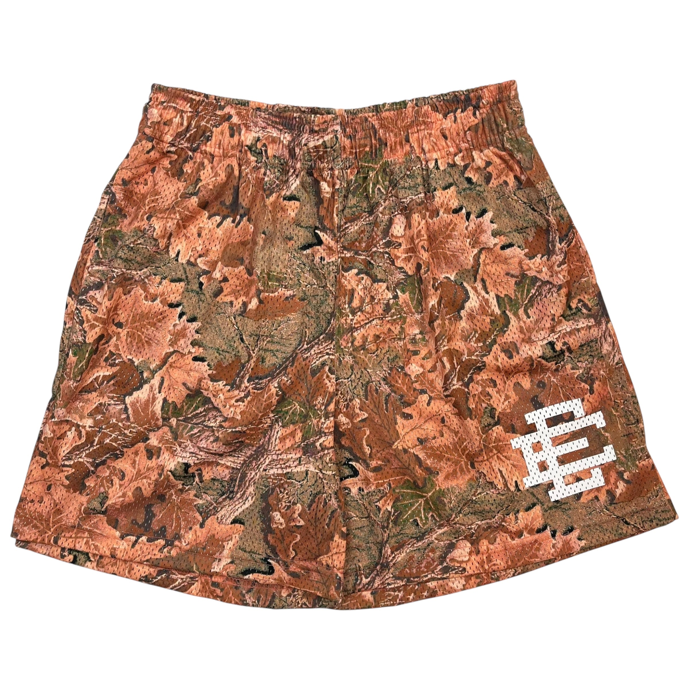 Eric Emanuel Leaf Camo Shorts Orange White