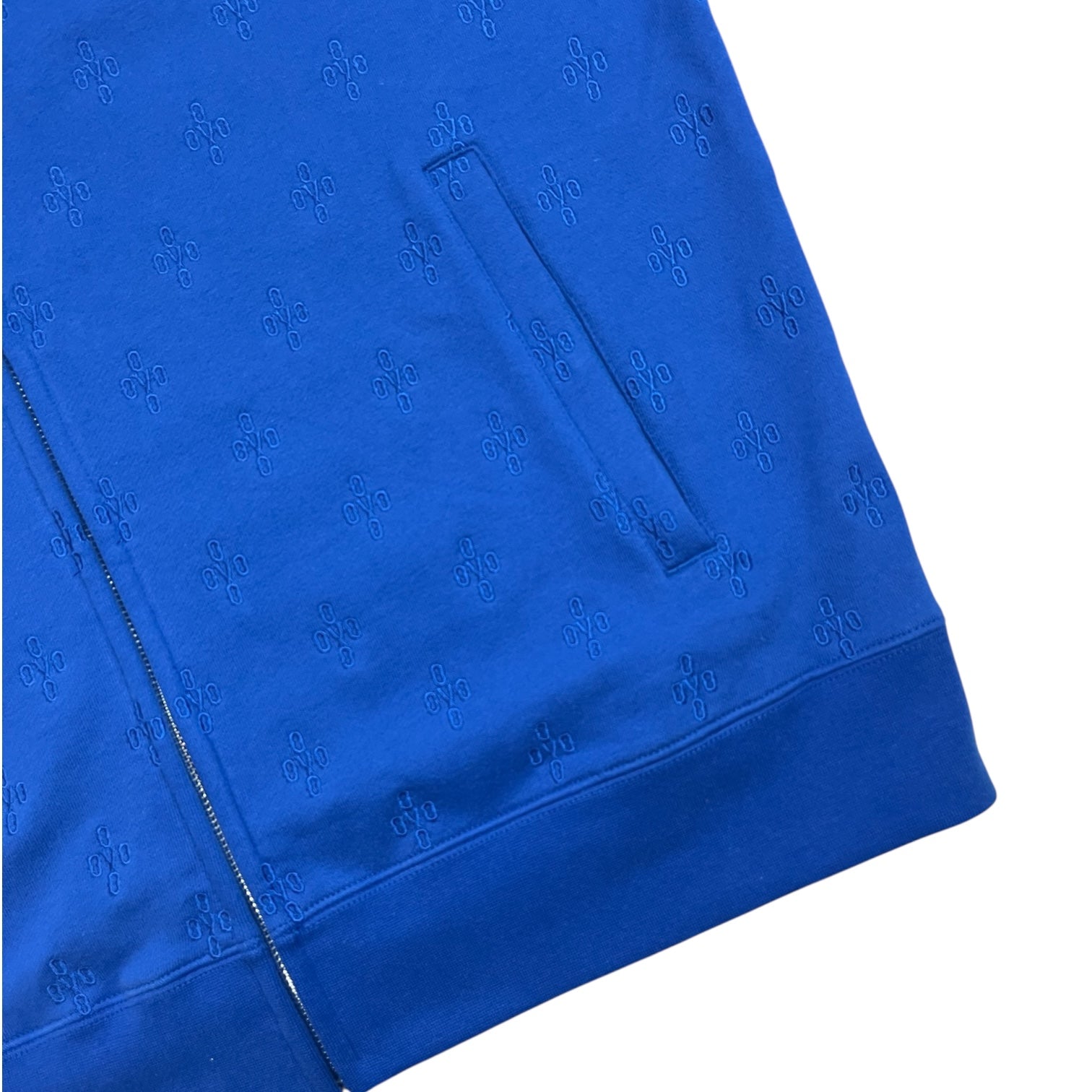 OVO Monogram Cotton Fleece Vest Blue