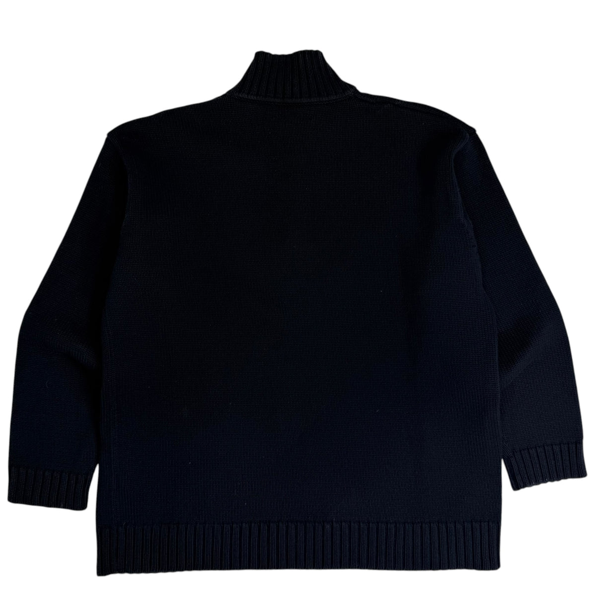 Vintage Lauren Ralph Lauren Quarter Zip Knit Sweater Dark Navy