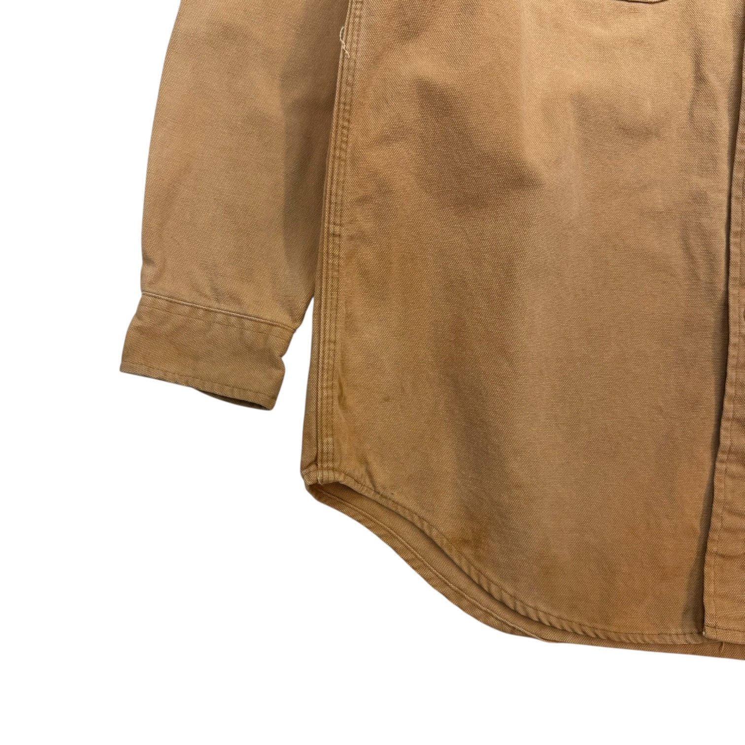 Vintage Carhartt Duck Canvas Button Up Shirt Tan
