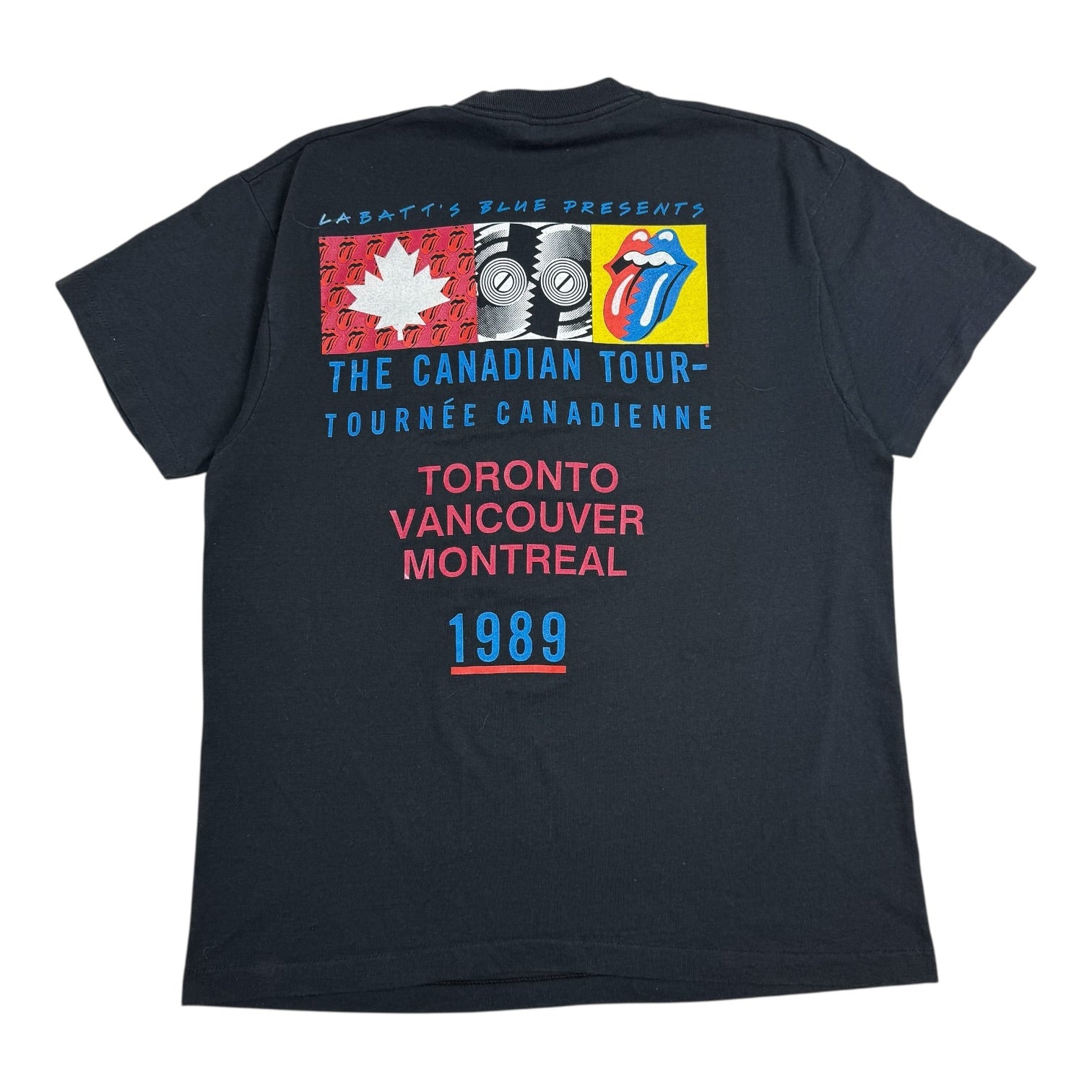 1989 Rolling Stones Canadian Tour Tee Black