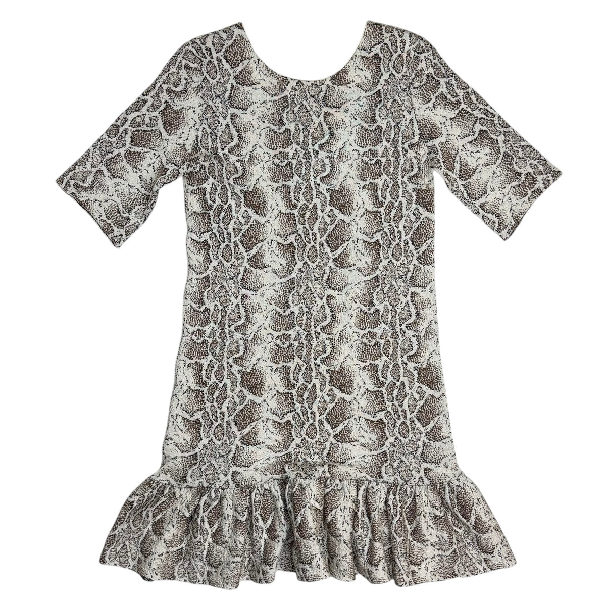 (W) Chloé Animal Print Mini Dress Tan