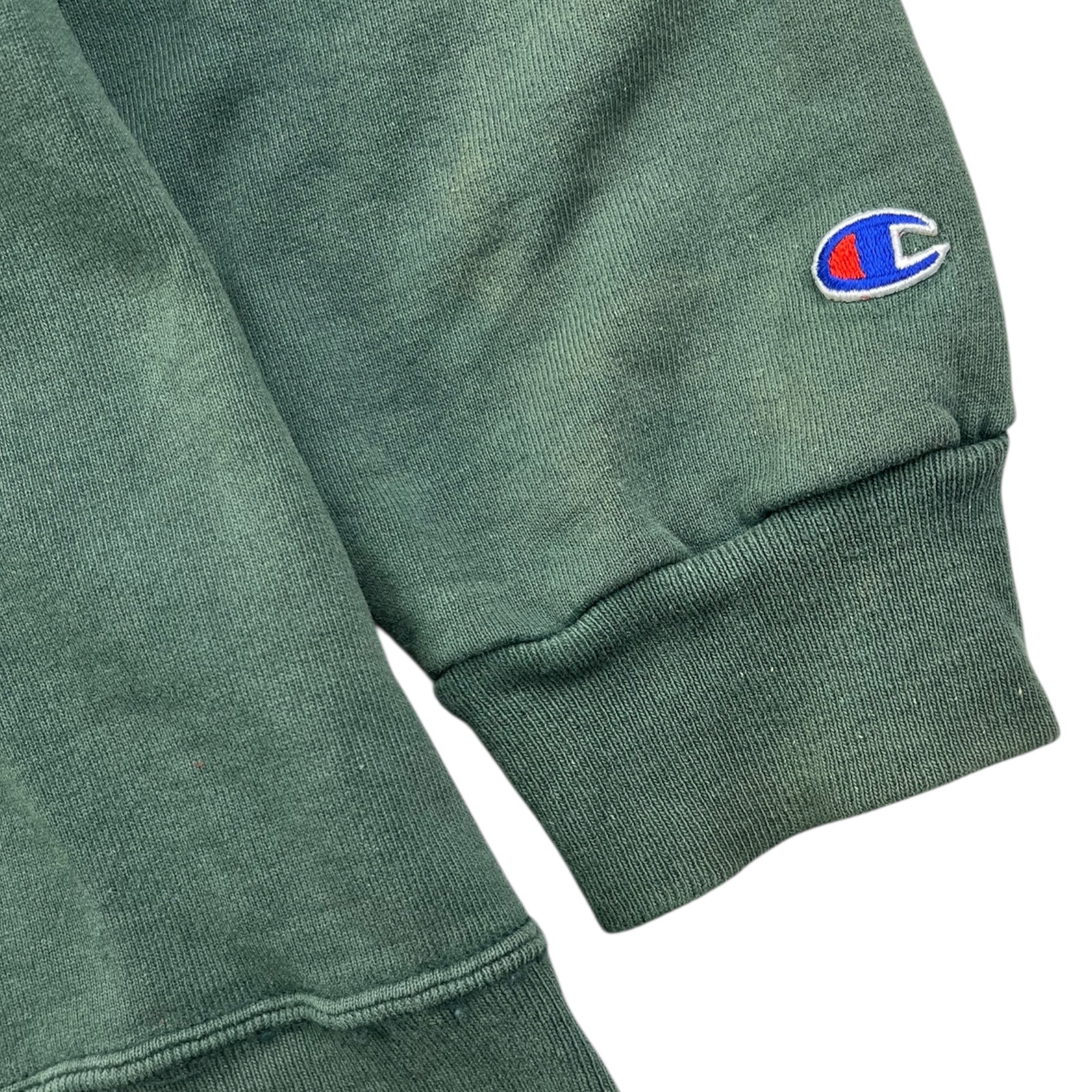 Vintage Champion Big Logo faded Green Sweatshirt