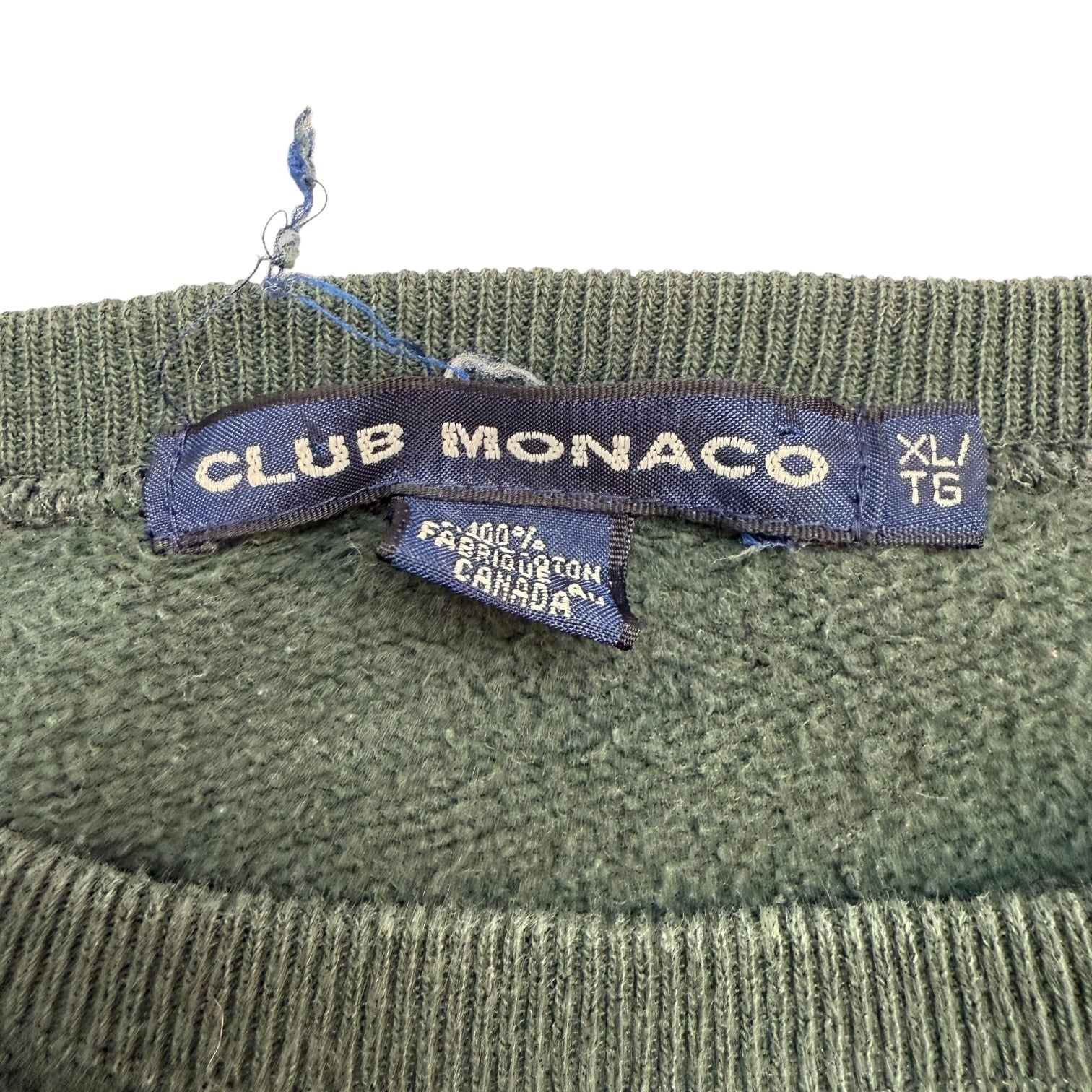 Vintage Club Monaco Crewneck Sweater Green