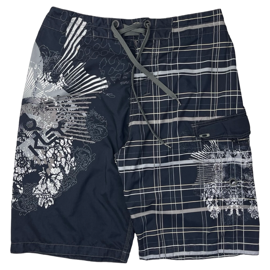 90s〜00s OAKLY cycling ロンt tech・y2k・sk8 Vintage Y2K Oakley Patterned Board Shorts