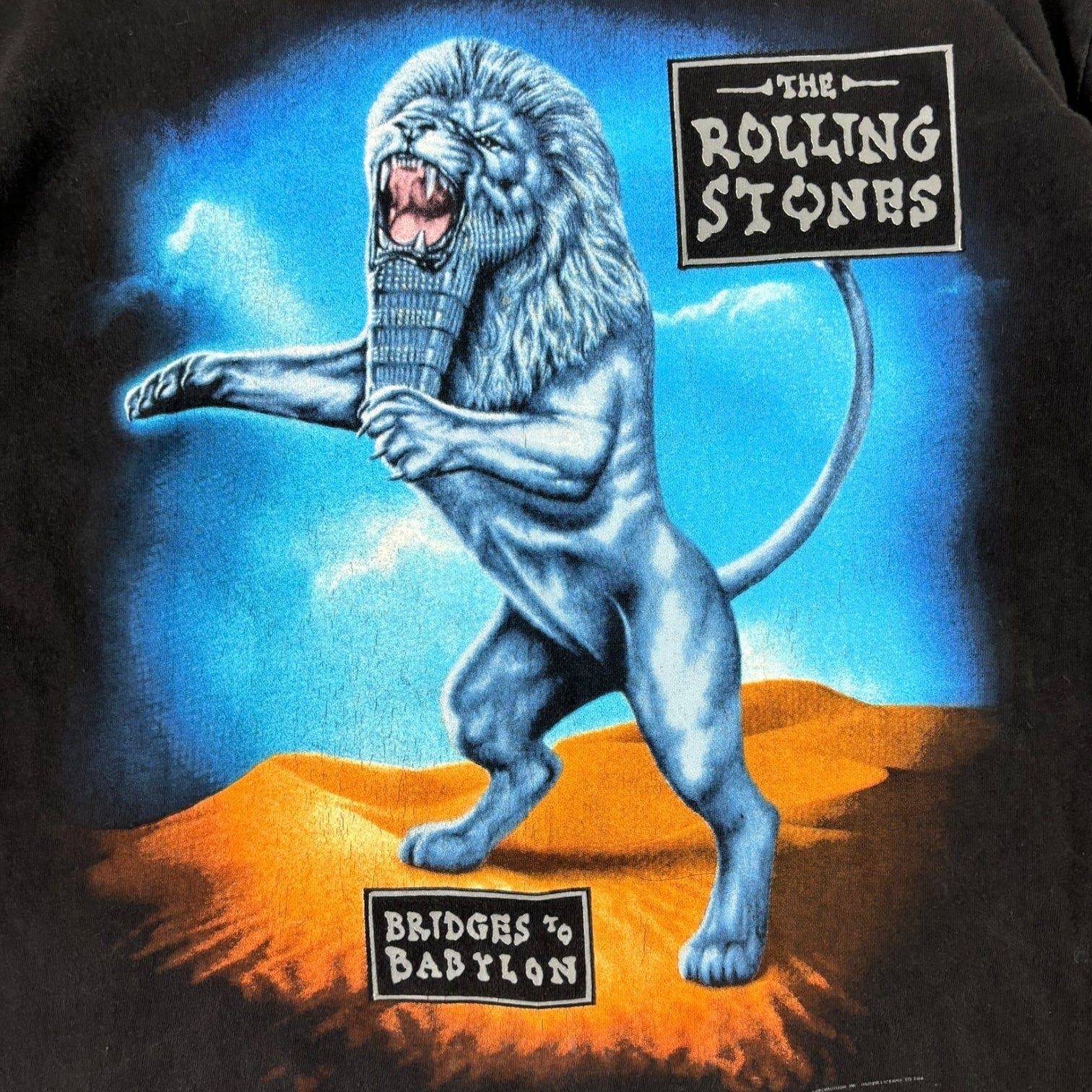 Vintage 1997 The Rolling Stones Bridges To Babylon Tour T-Shirt Black