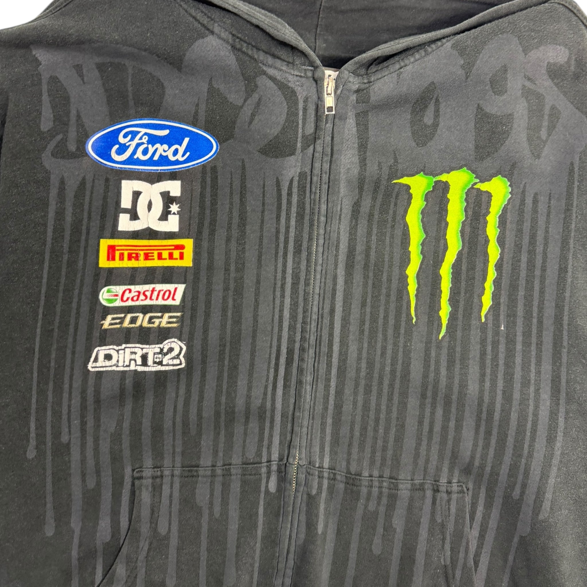 Vintage Y2K DC x Ken Block x Monster Energy Zip Hoodie