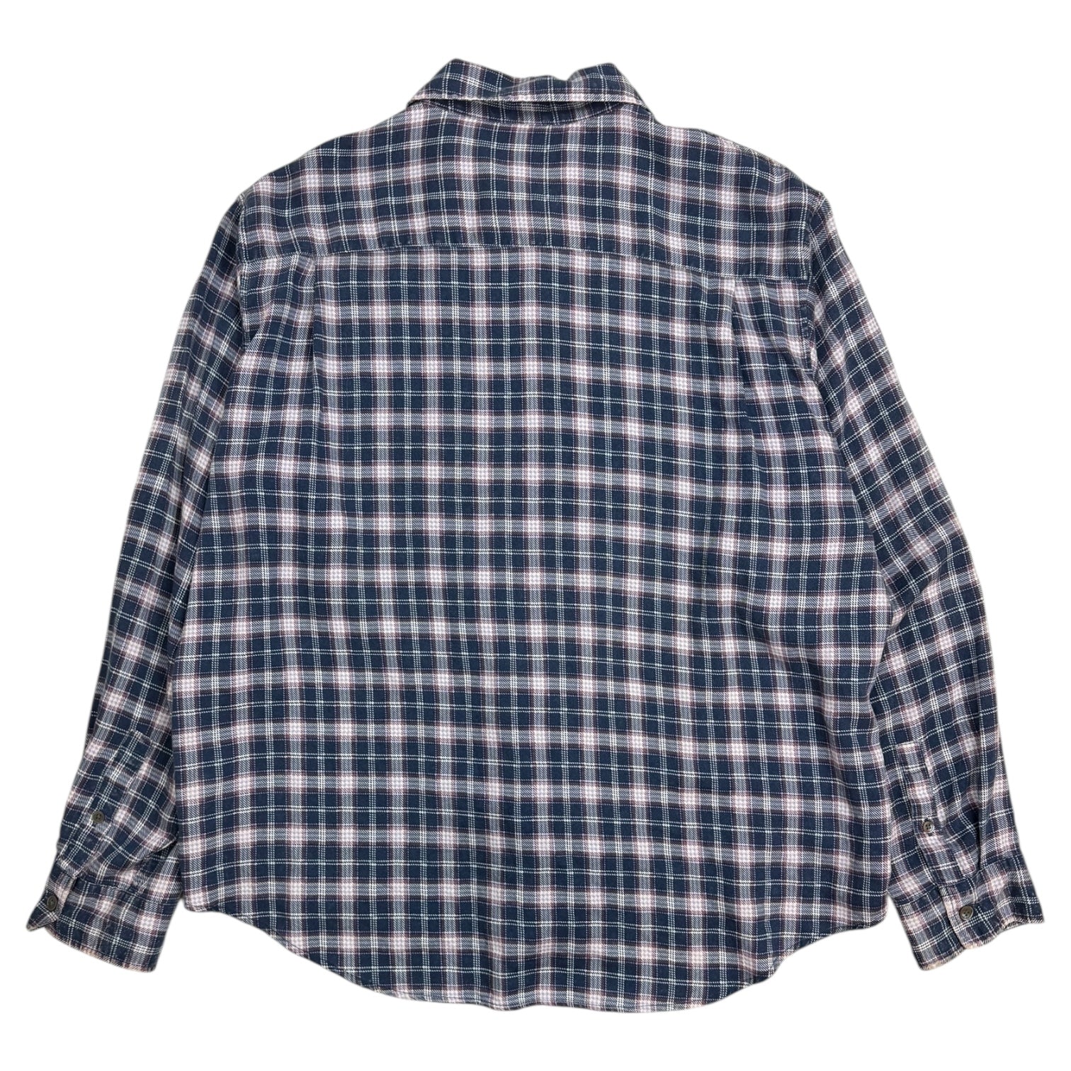 Stussy Matthew Printed Plaid Shirt Navy
