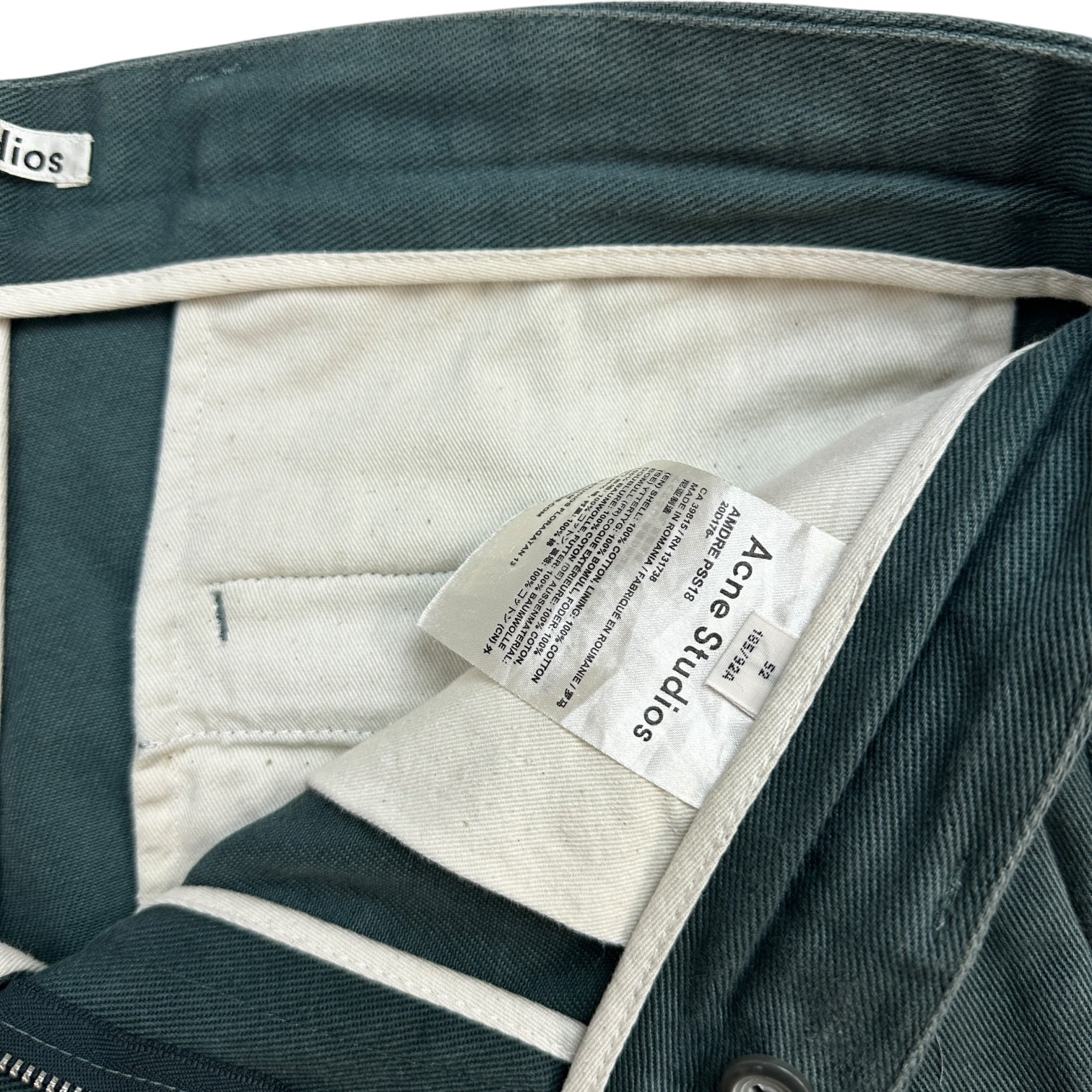 Acne Studios Trouser Dark Green