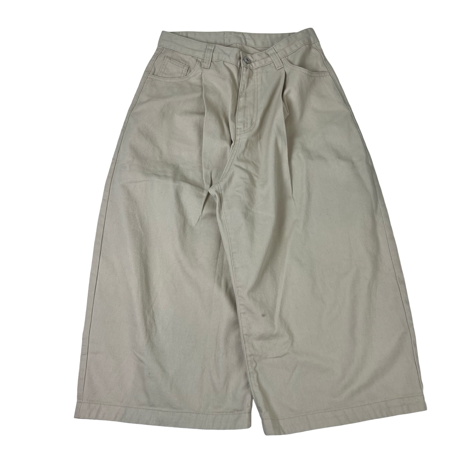 Studio1till8 Wide Leg Cropped Khaki Pants