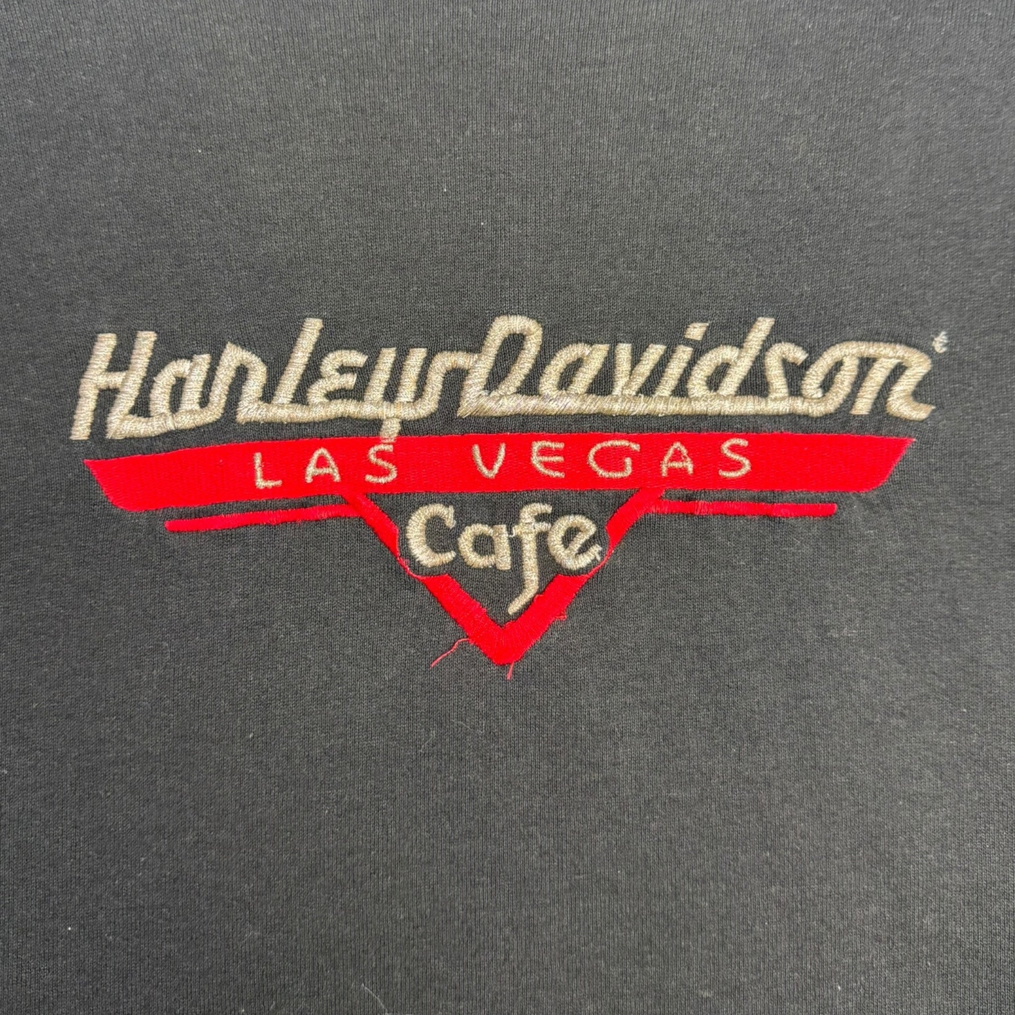 Vintage Harley Davidson Embroidered Cafe Crewneck