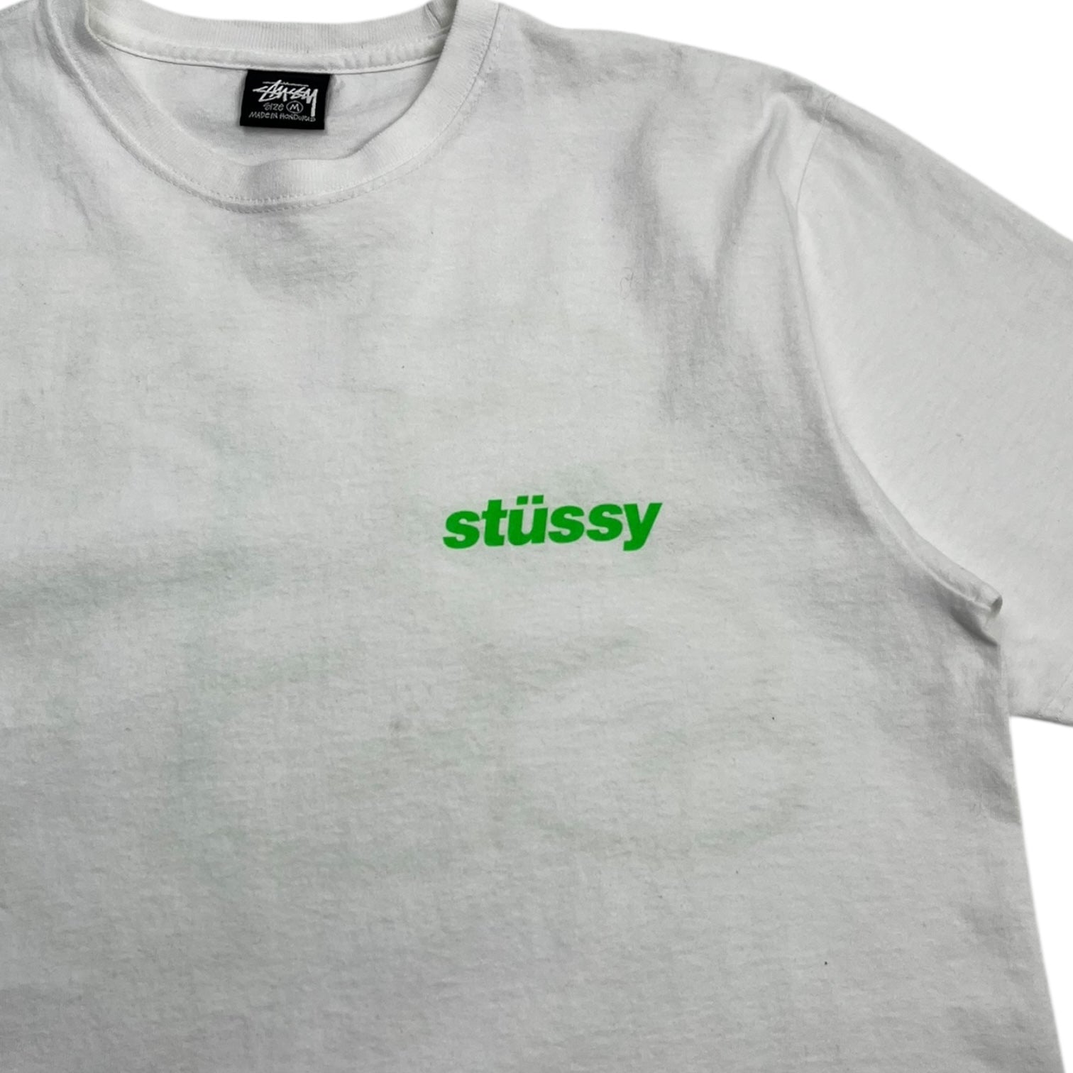 Stussy Spellout Tee Green/White