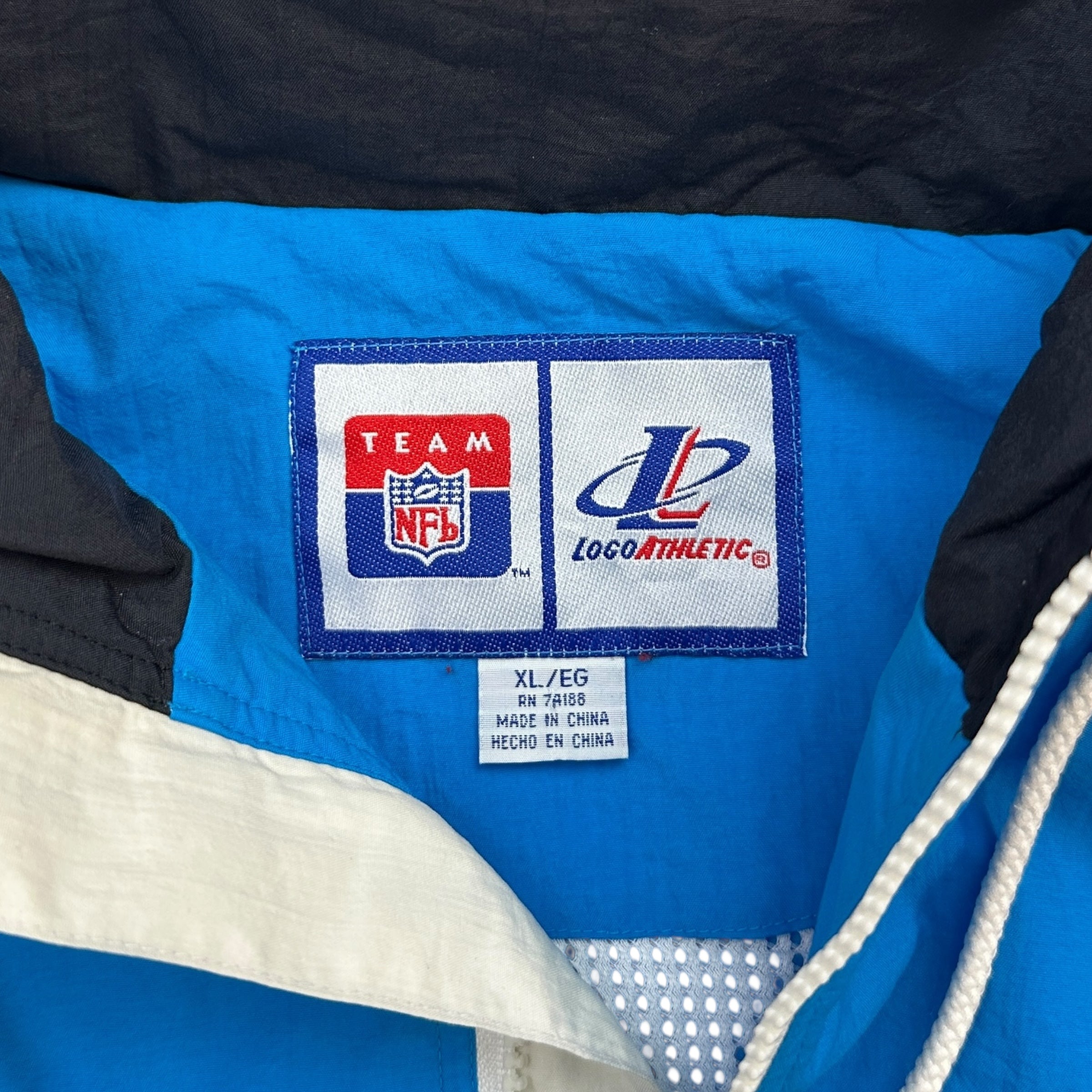 Vintage Carolina Panthers Logo Athletic Windbreaker Black/Blue