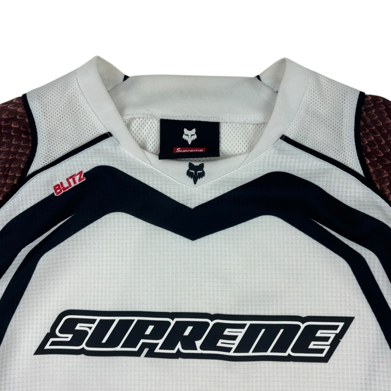 Supreme x Fox Racing FW23 Jersey White