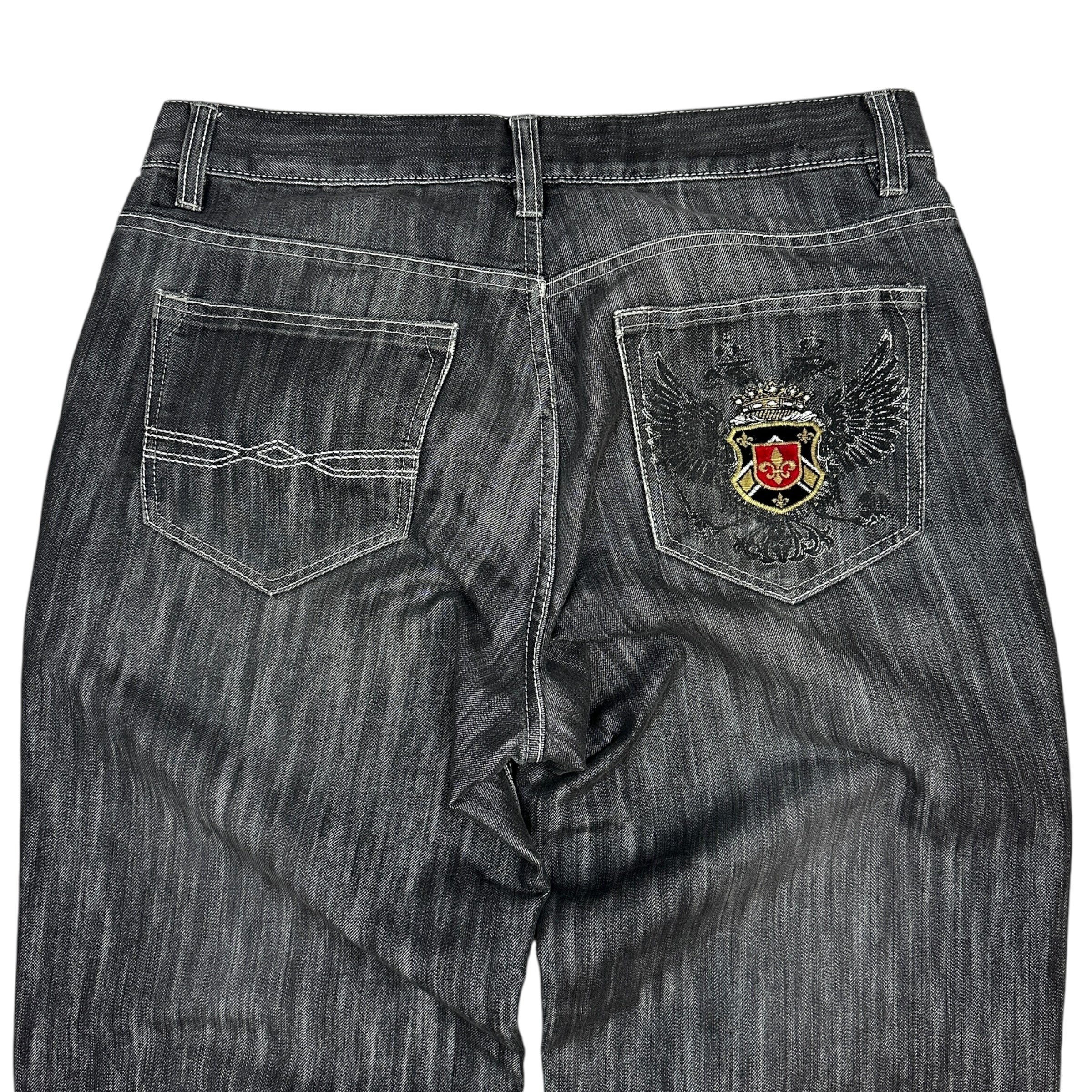 Vintage Y2K Avirex Embroidered Denim Washed Black