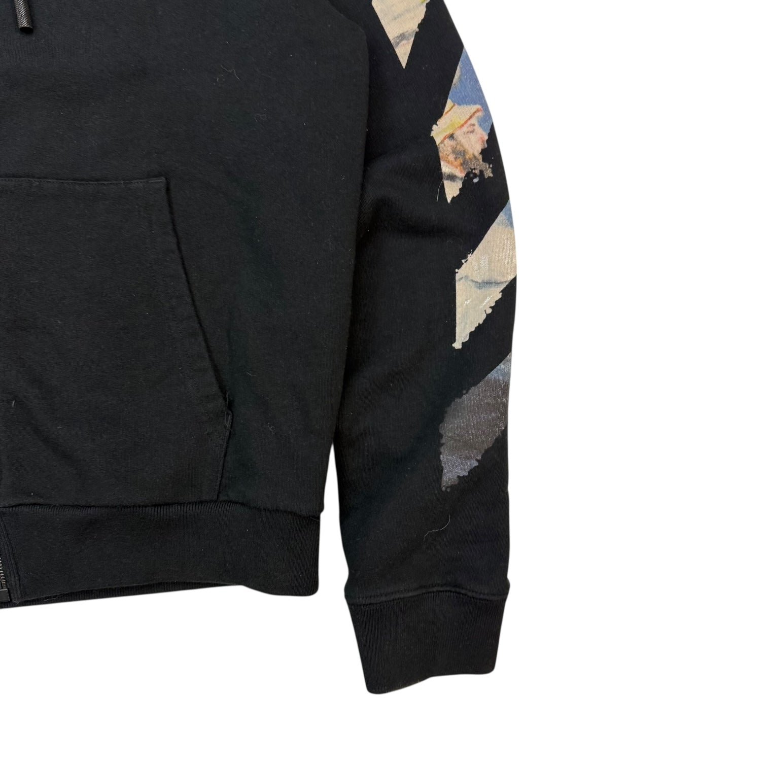 Off-White Edouard Manet Zip Up Sweater Black