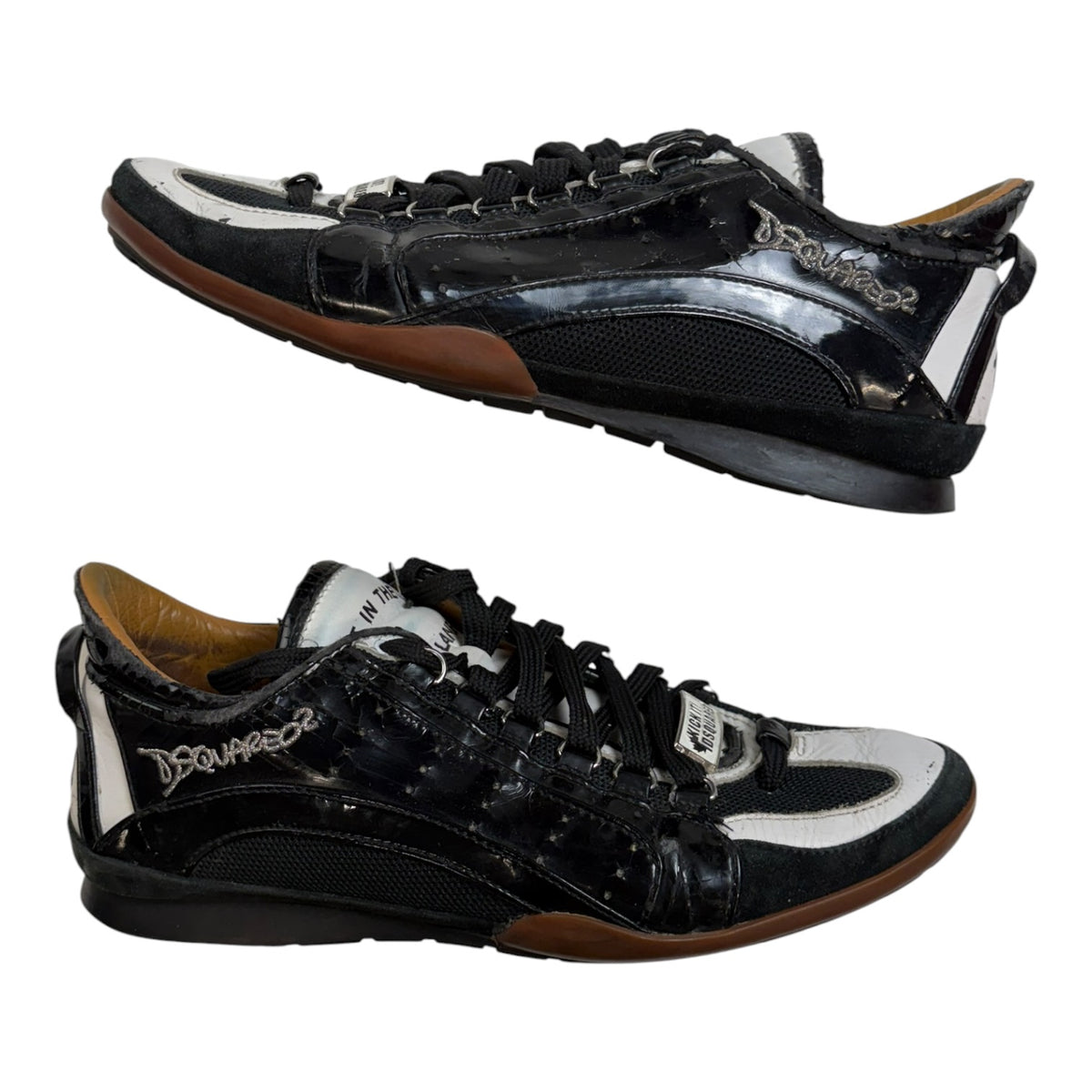 Dsqaured2 Leather Sneakers Black (Used)