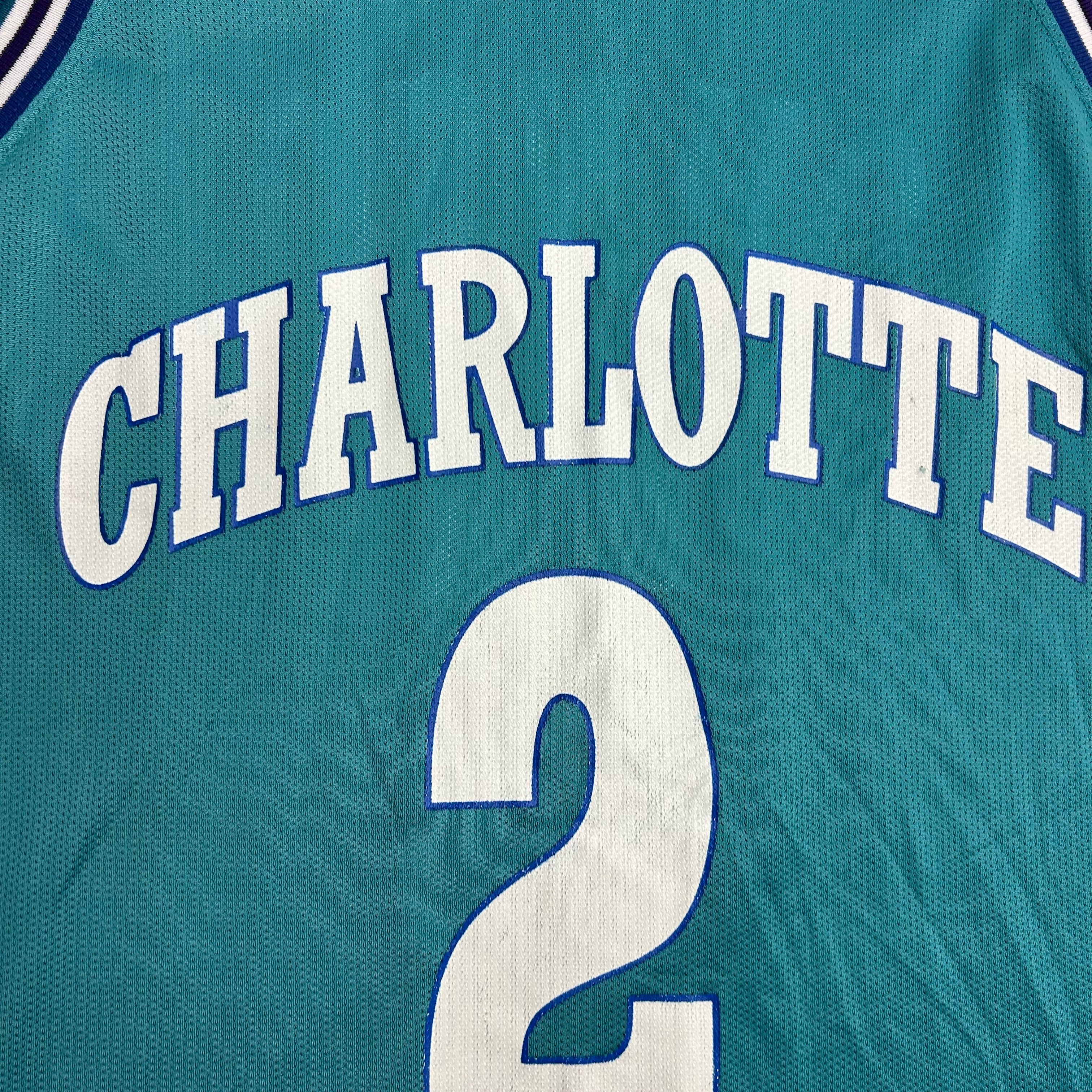 Vintage Charlotte Hornets Larry Johnson Basketball Jersey