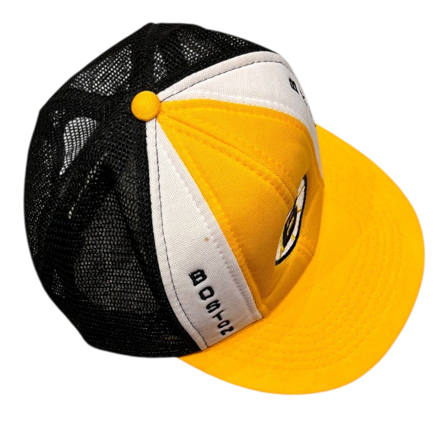 Vintage NHL Boston Bruins SnapBack Trucker Hat Yellow
