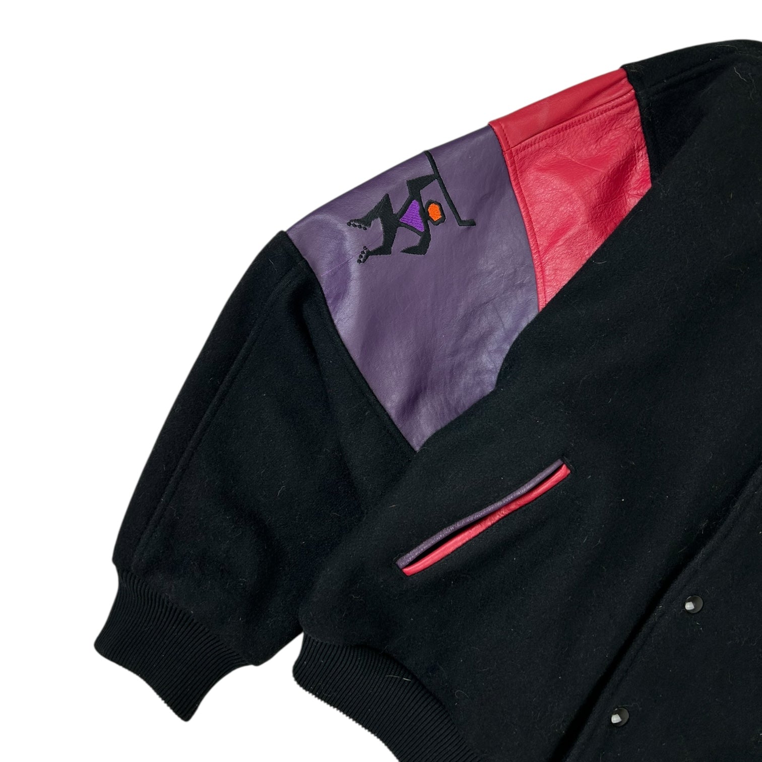 Vintage Vancouver Voodoo Varsity Jacket Black