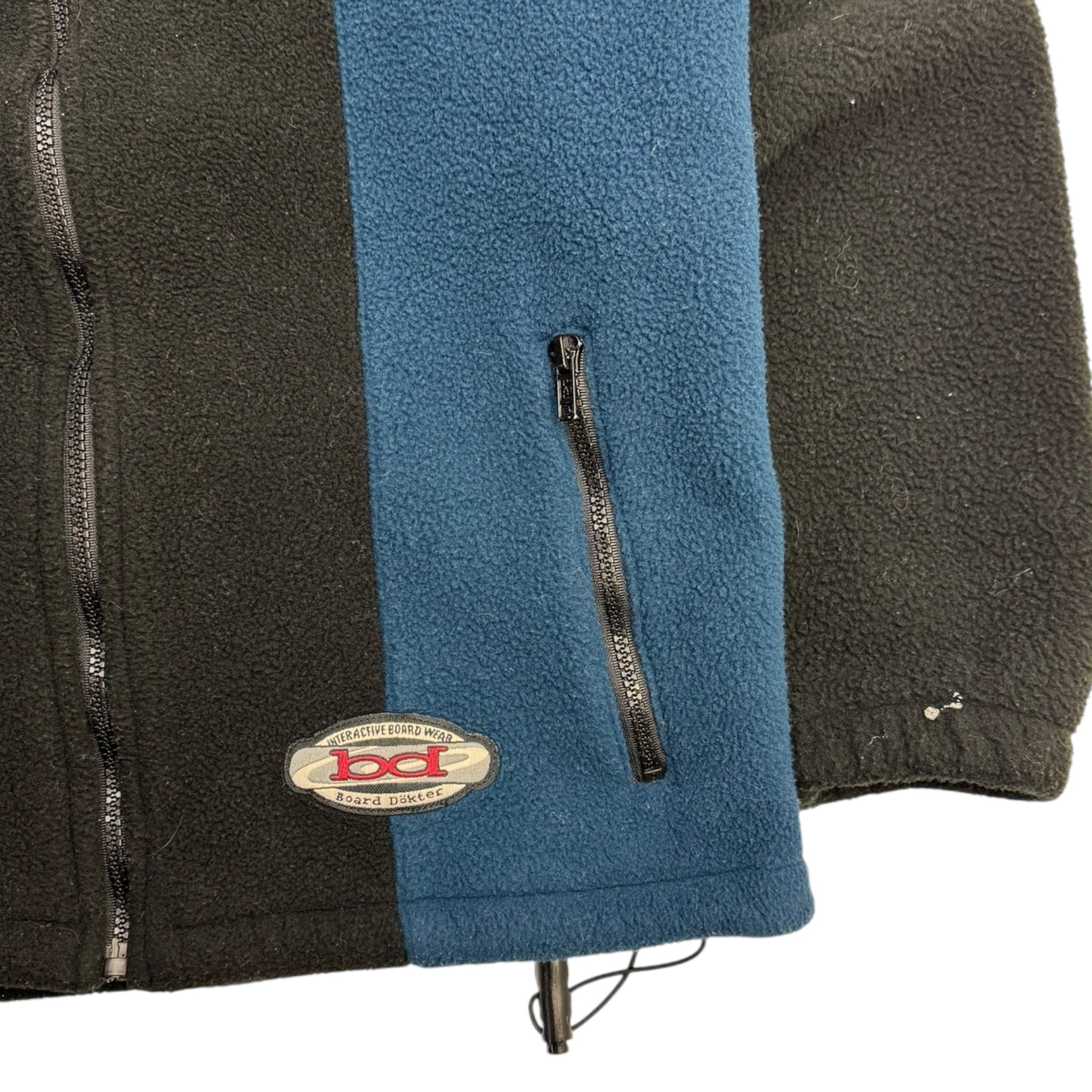 Vintage Y2K Board Dokter Big Stripe Zip Fleece