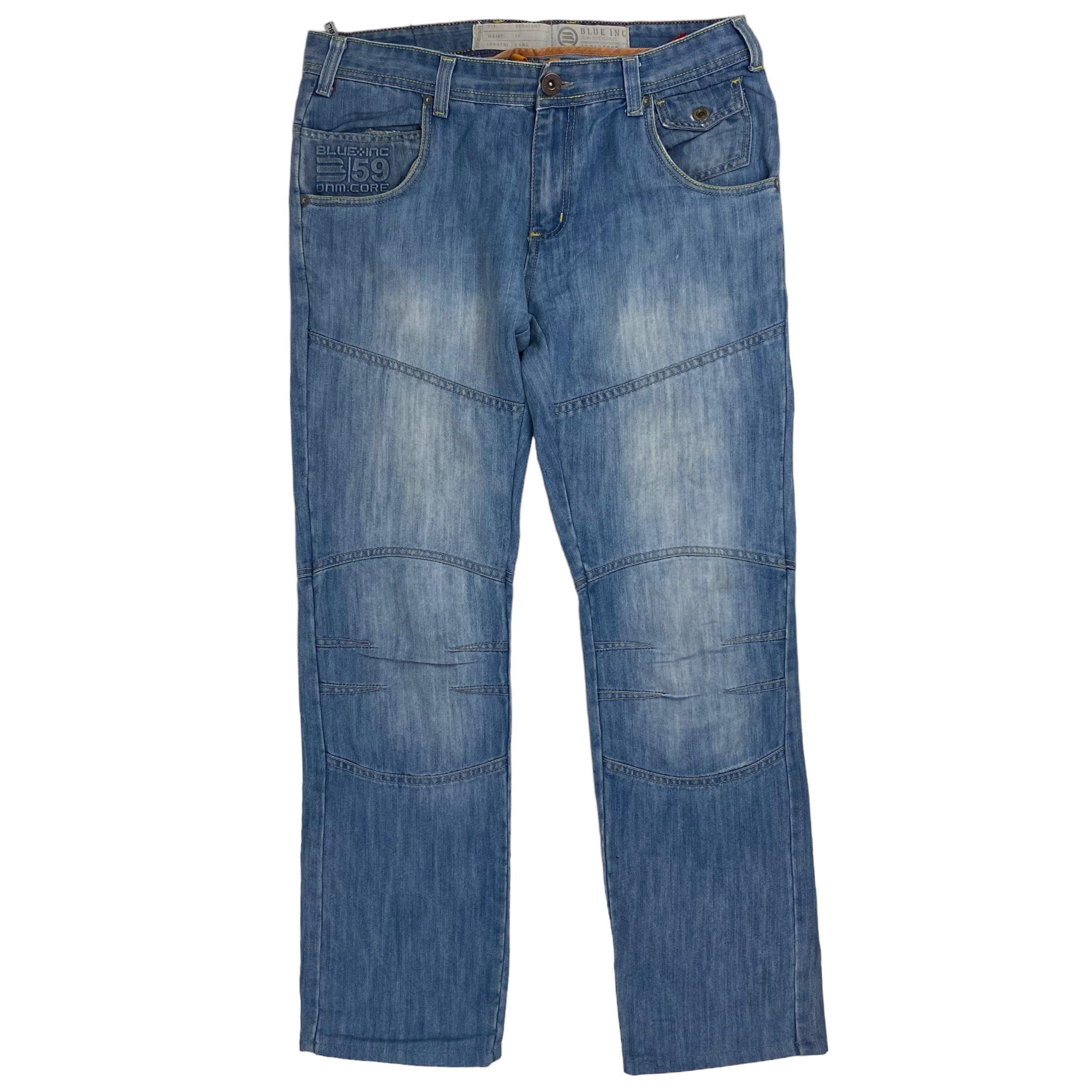 Y2K Hip-Hop Blue Inc Buckleback Denim Jeans