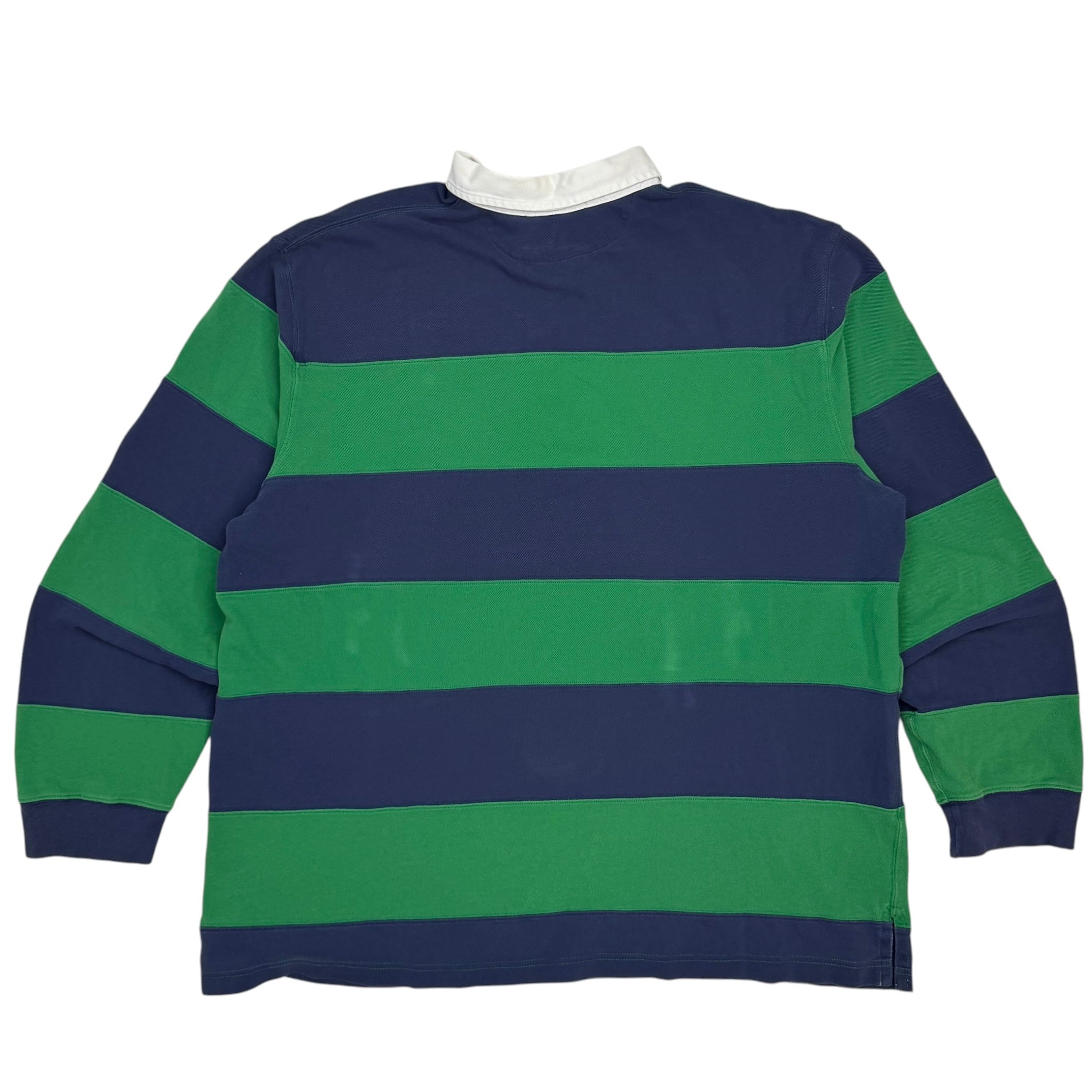 Vintage Polo Ralph Lauren Longsleeve Striped Rugby Green/Blue