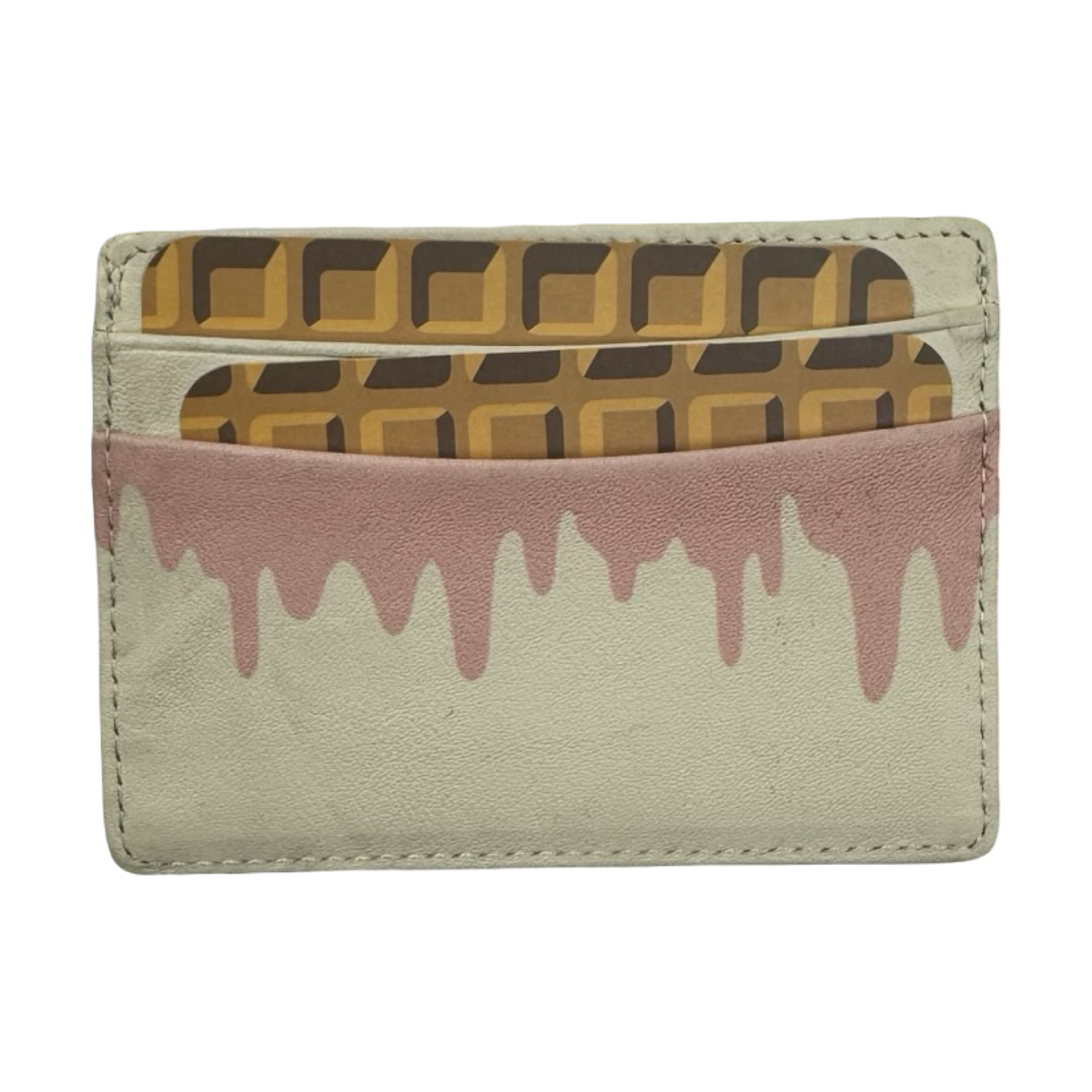 Ice Cream Drippy Card Holder White/Pink