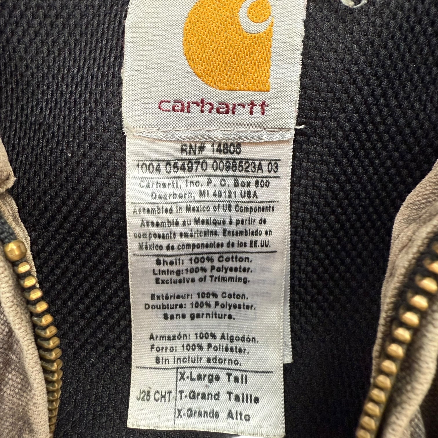 Vintage Carhartt Active Jacket Faded Brown