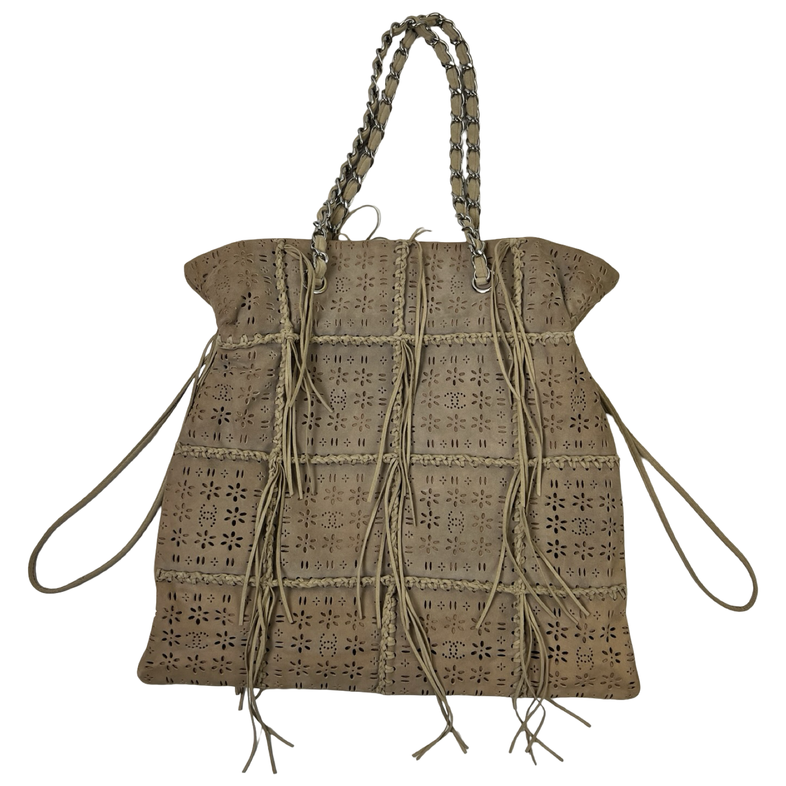Chanel Suede Calfskin Fringe Tote