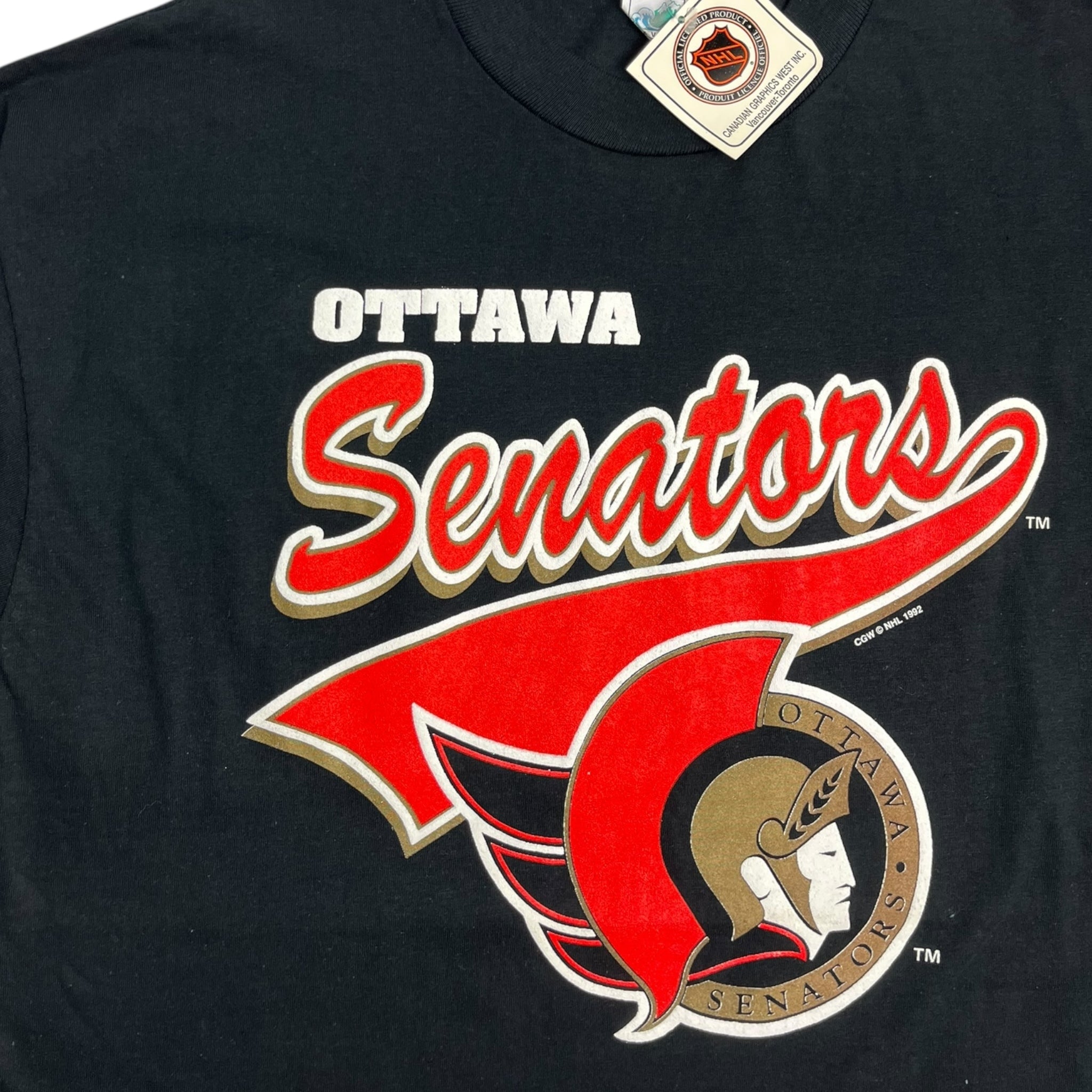 1992 Ottawa Senators Logo T-Shirt