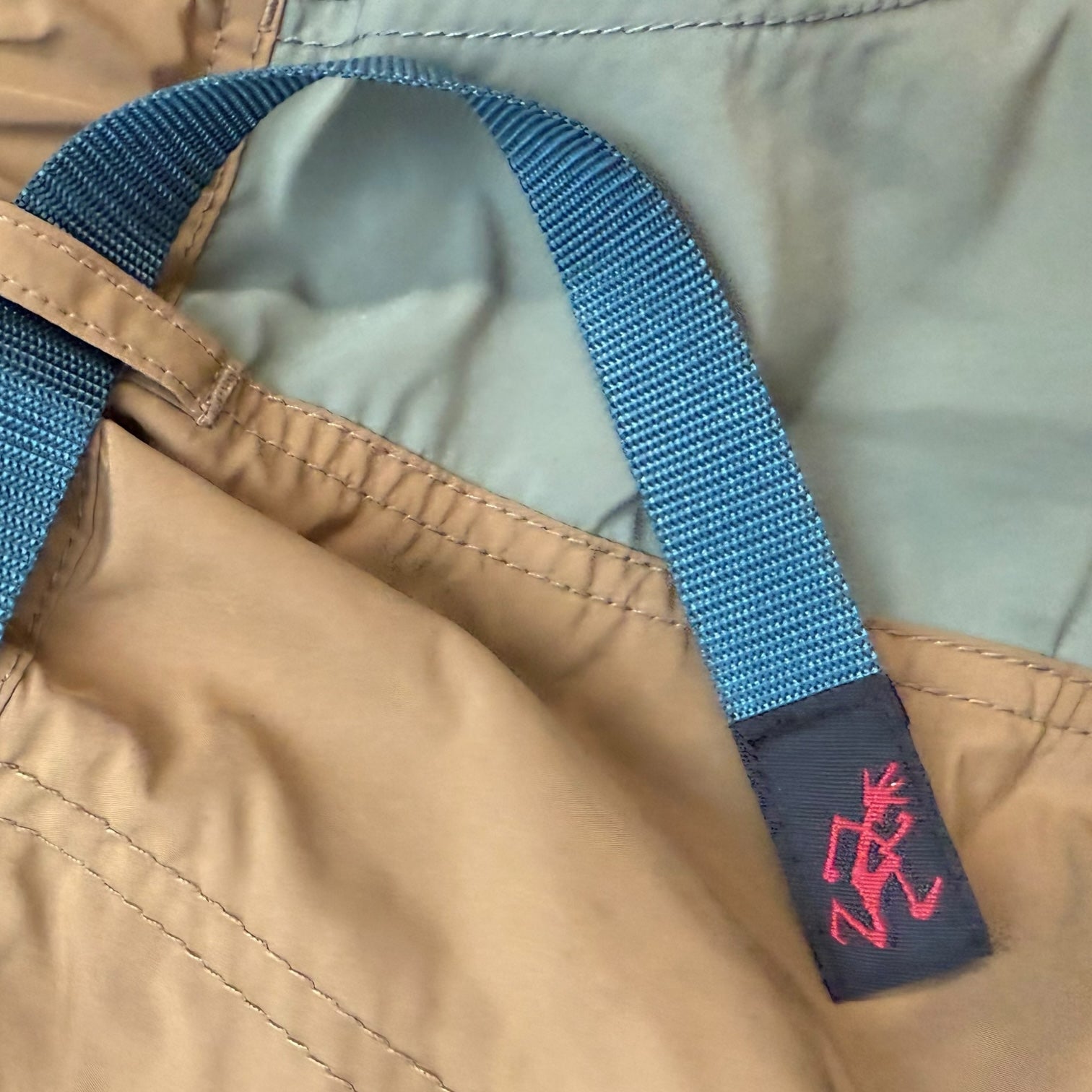 Gramicci Shell Gear Cargo Shorts Tan/Turqoise