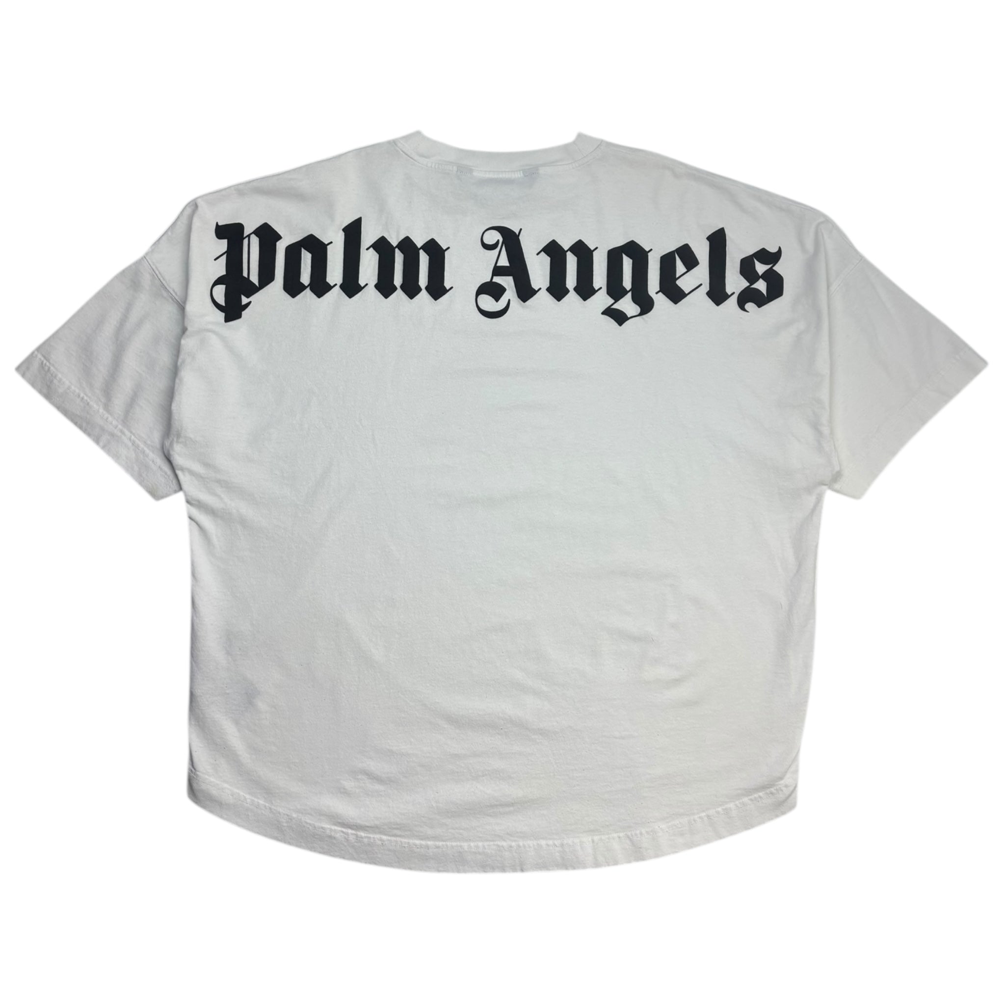 Palm Angels Collar Spellout Tee White