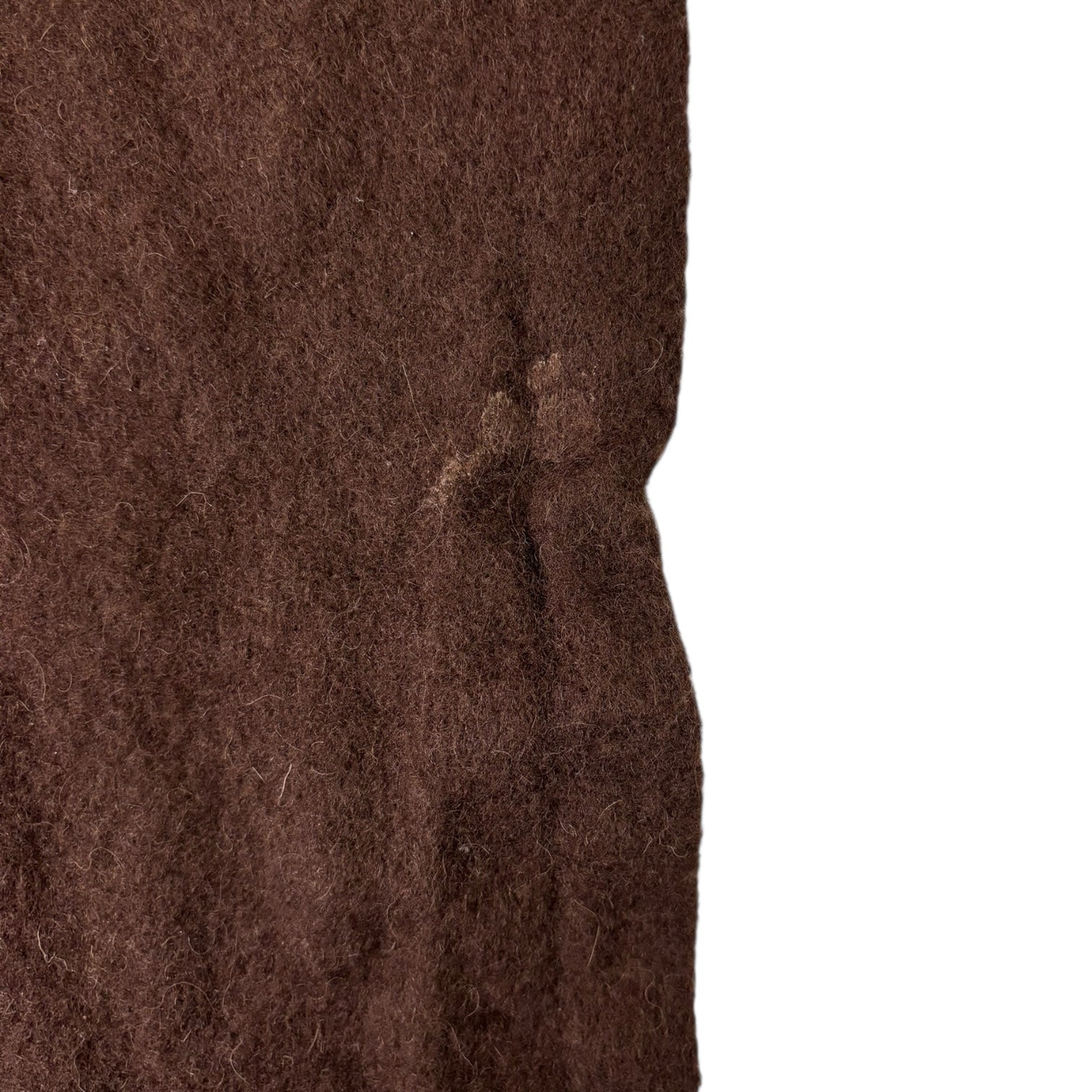 YSL Embroidered Wool Scarf Brown