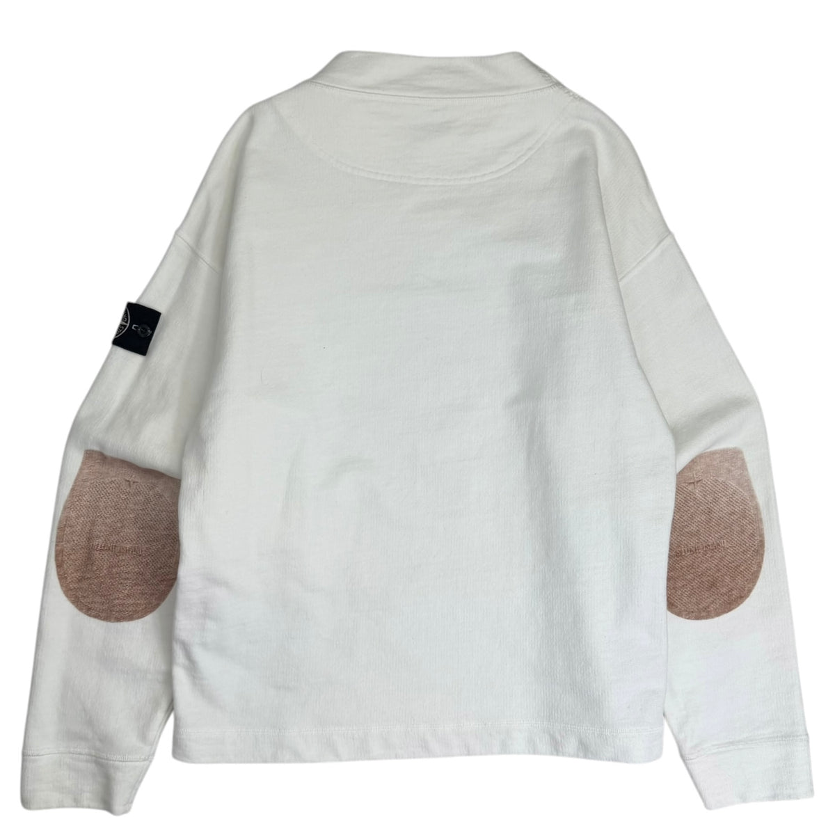 Stone Island Knit-Look Cotton Raw Beauty Sweatshirt White