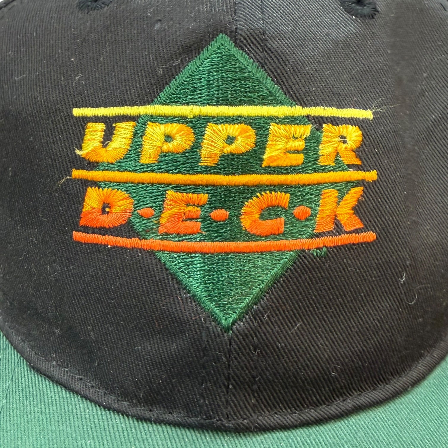 Vintage Upper Deck SnapBack Hat Black/Green