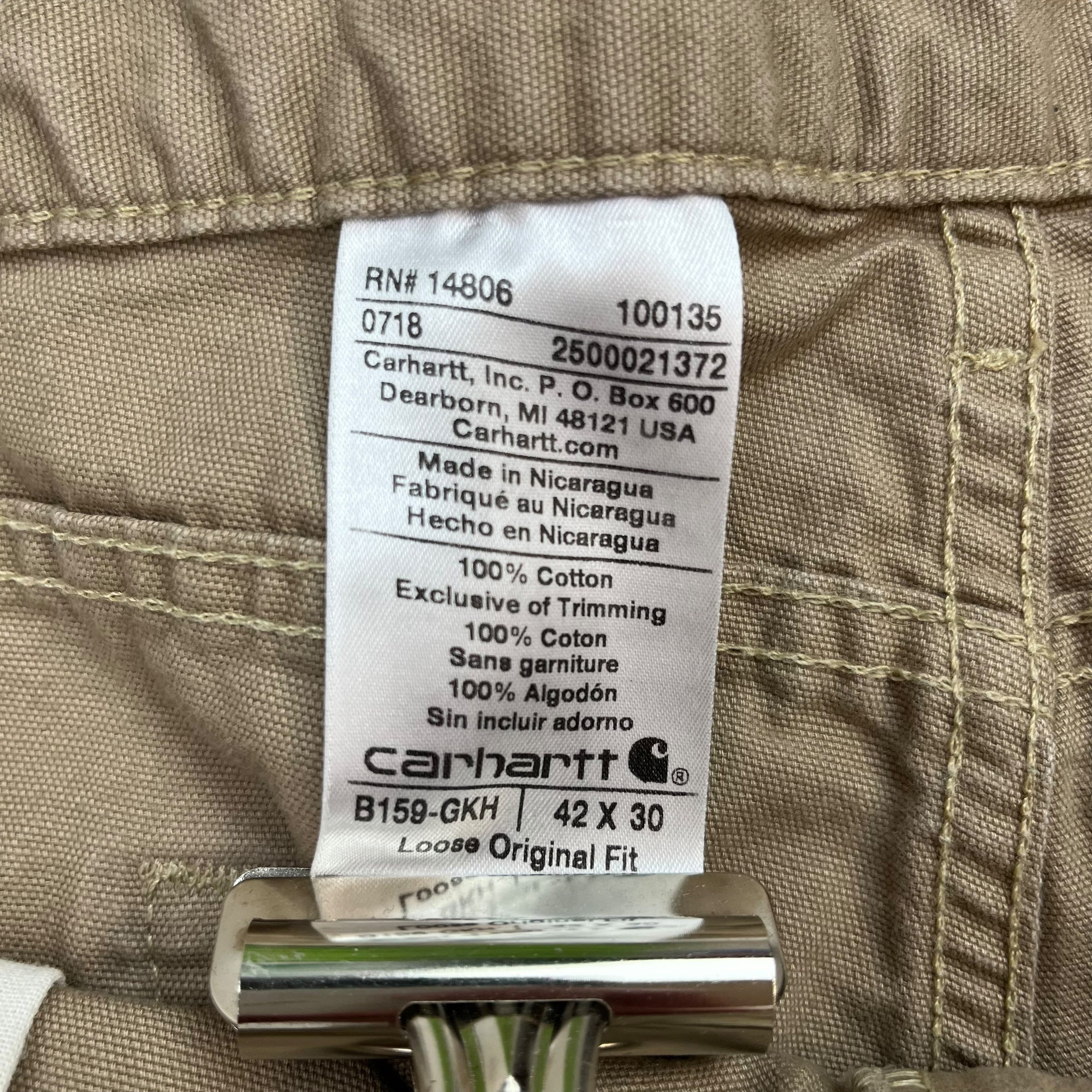 Vintage Carhartt Dungaree Pants Beige