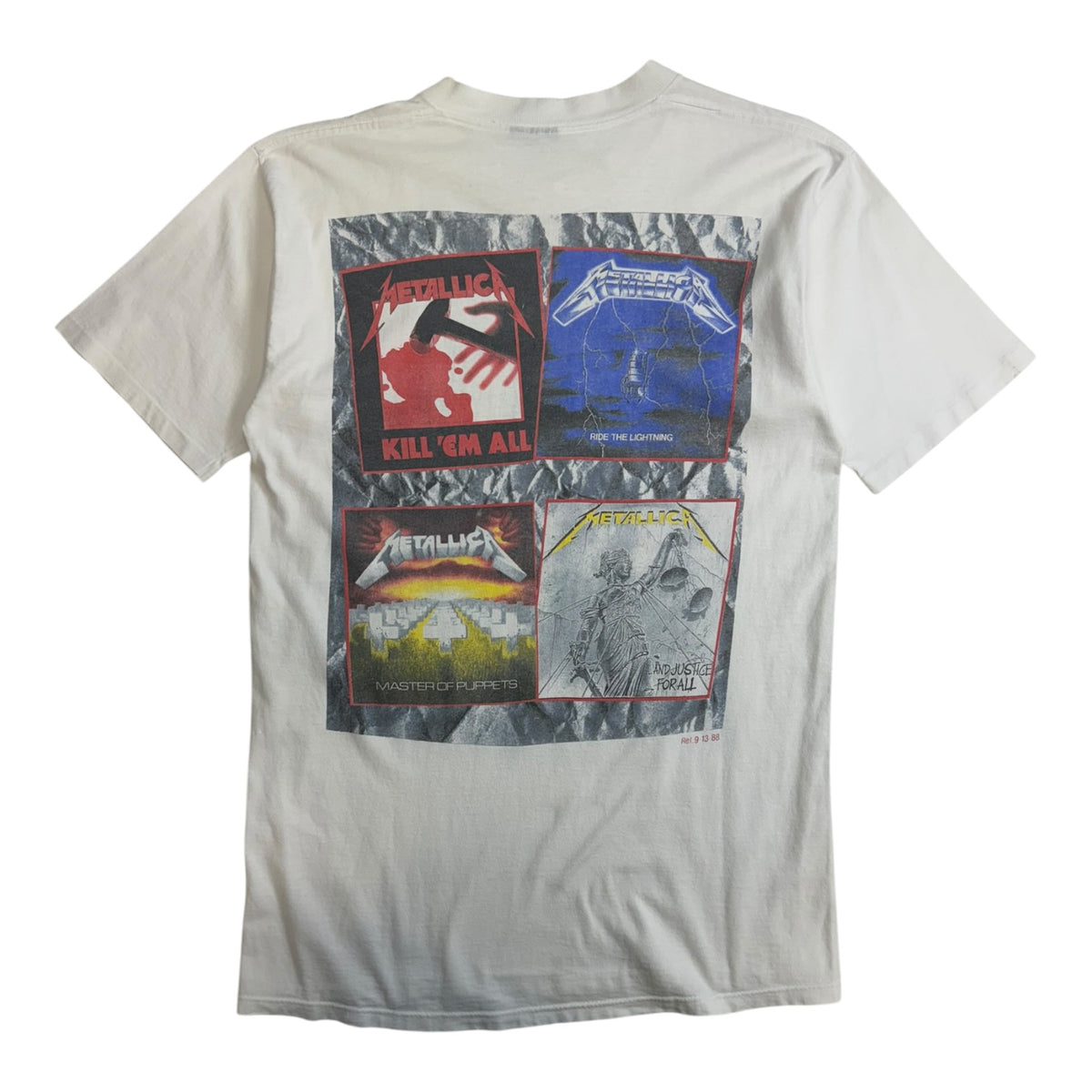 Vintage Metallica Justice For All White T-Shirt White