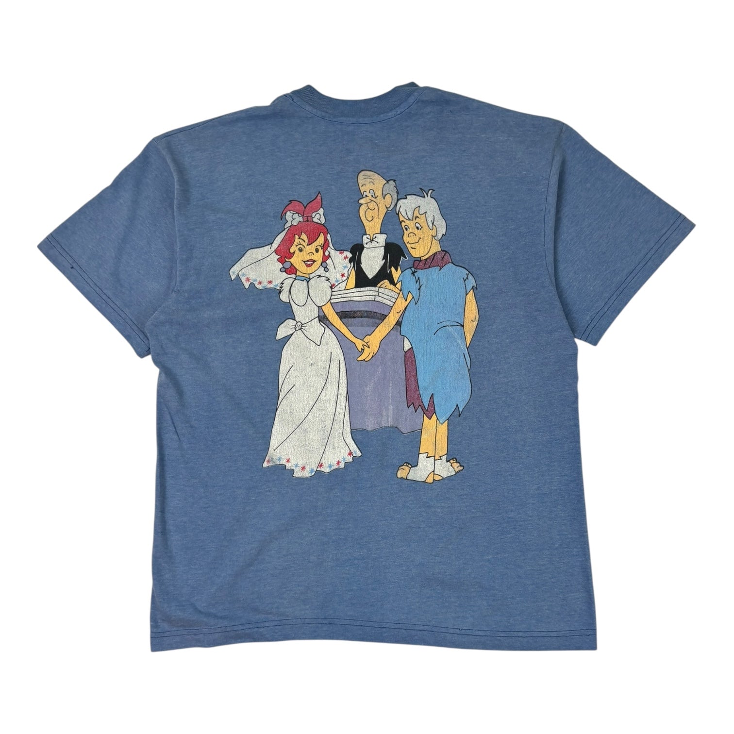 Vintage The Flintstones Bamm Bamm & Pebbles T-Shirt Blue