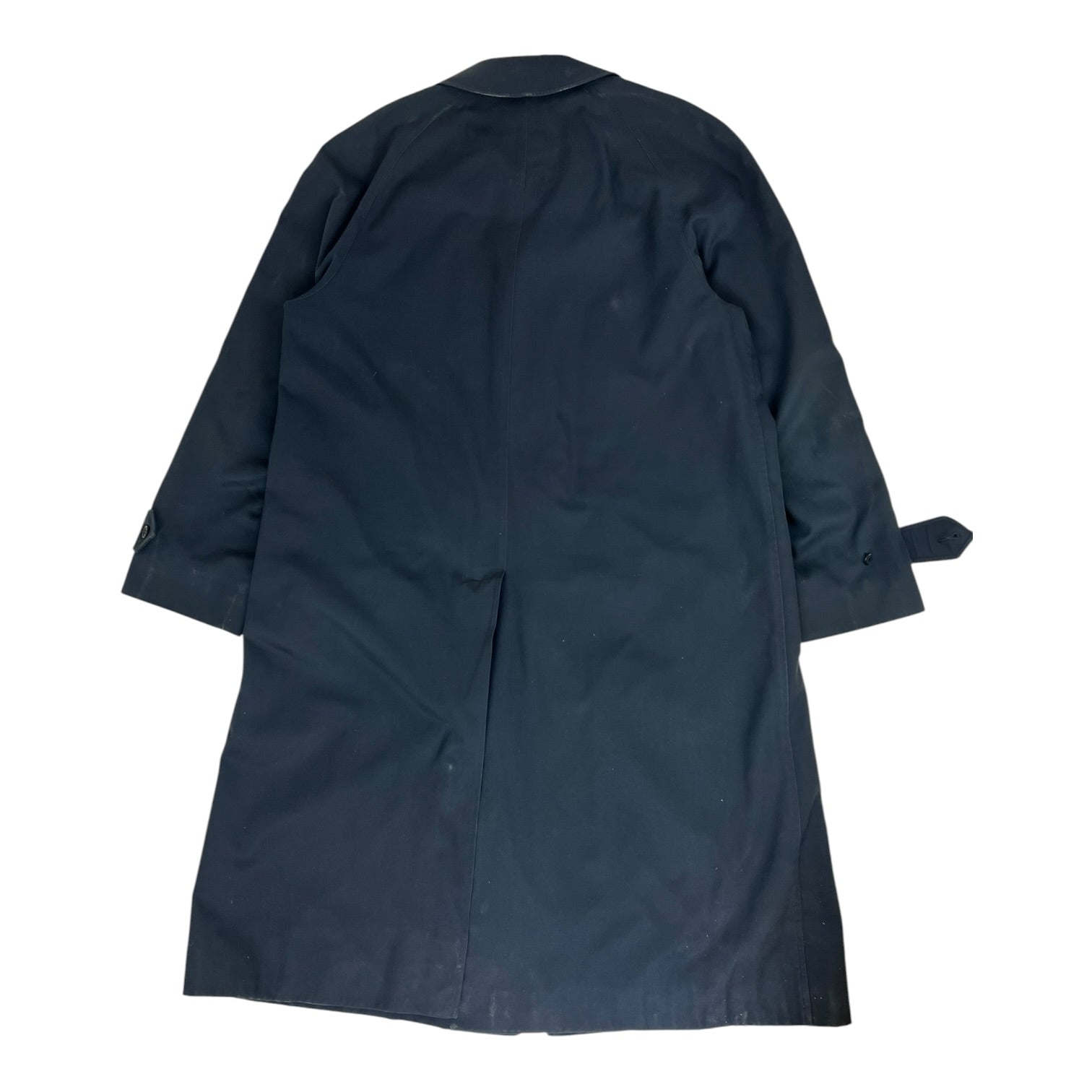 Vintage Burberry Balmacaan Jacket Navy Blue