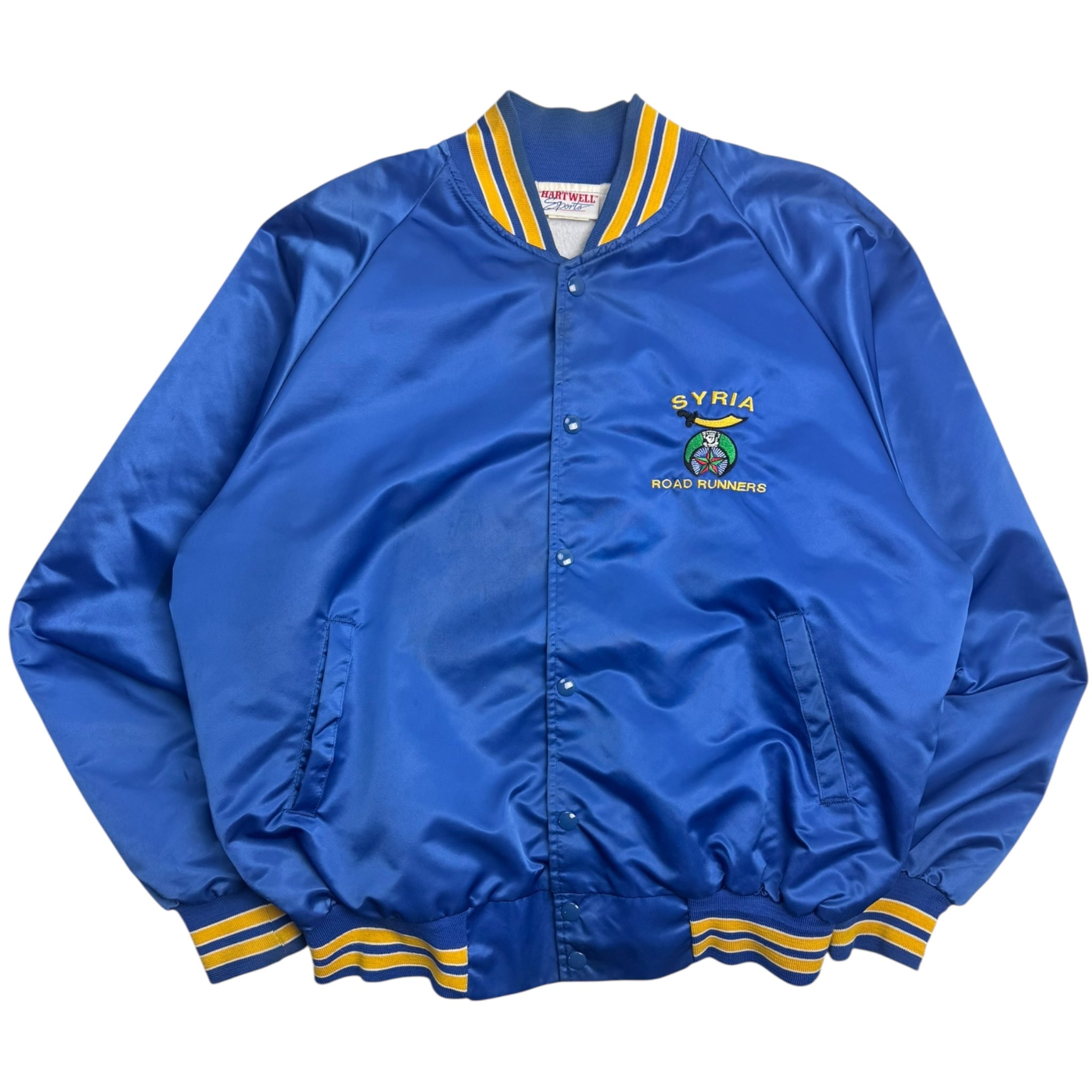 Vintage Syria Road Runners Satin Varsity Jacket