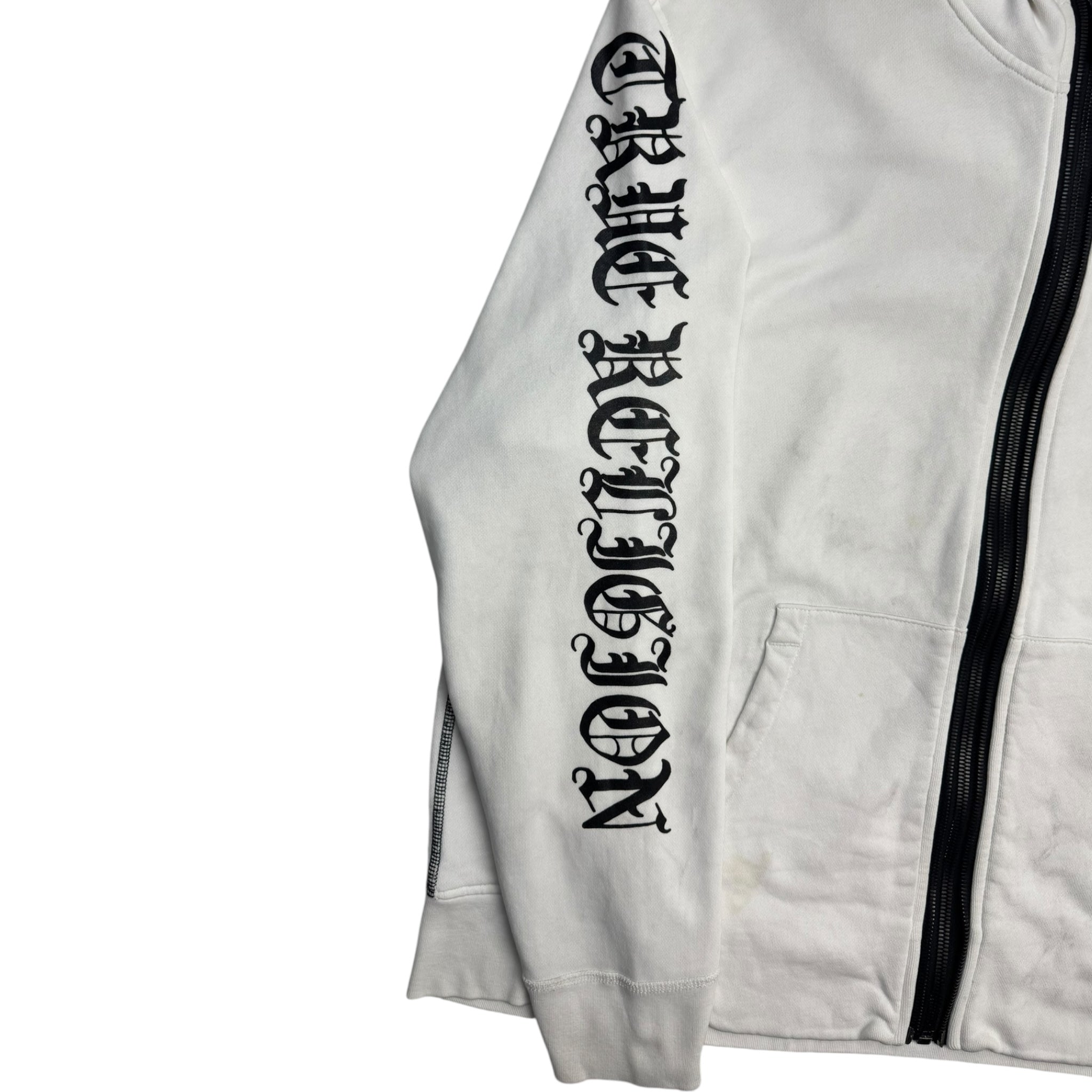 Y2K True Religion Gothic Spellout Zip Up Hoodie
